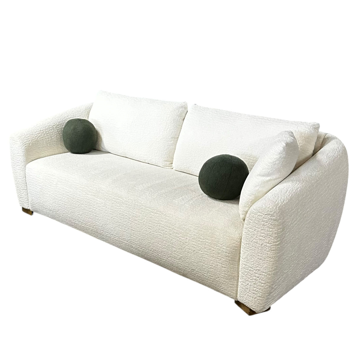 Ivory Boucle Sofa
