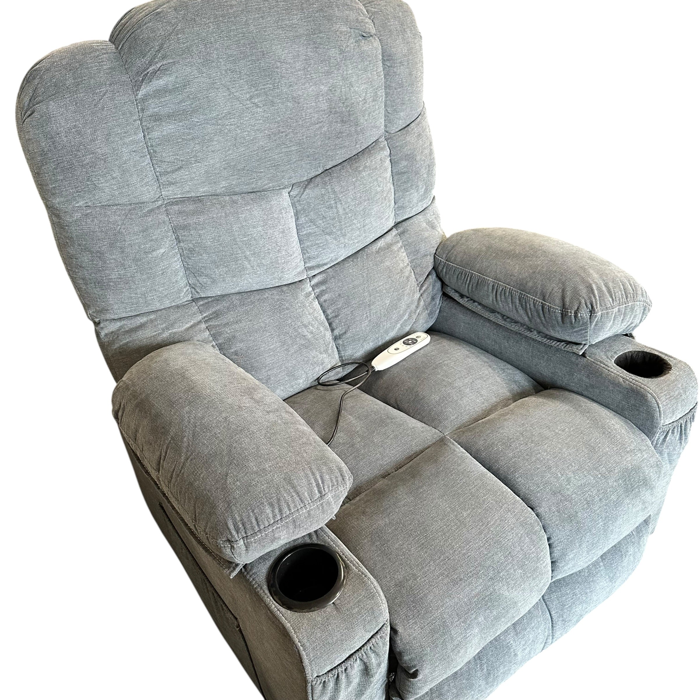 Light Blue Electric Recliner