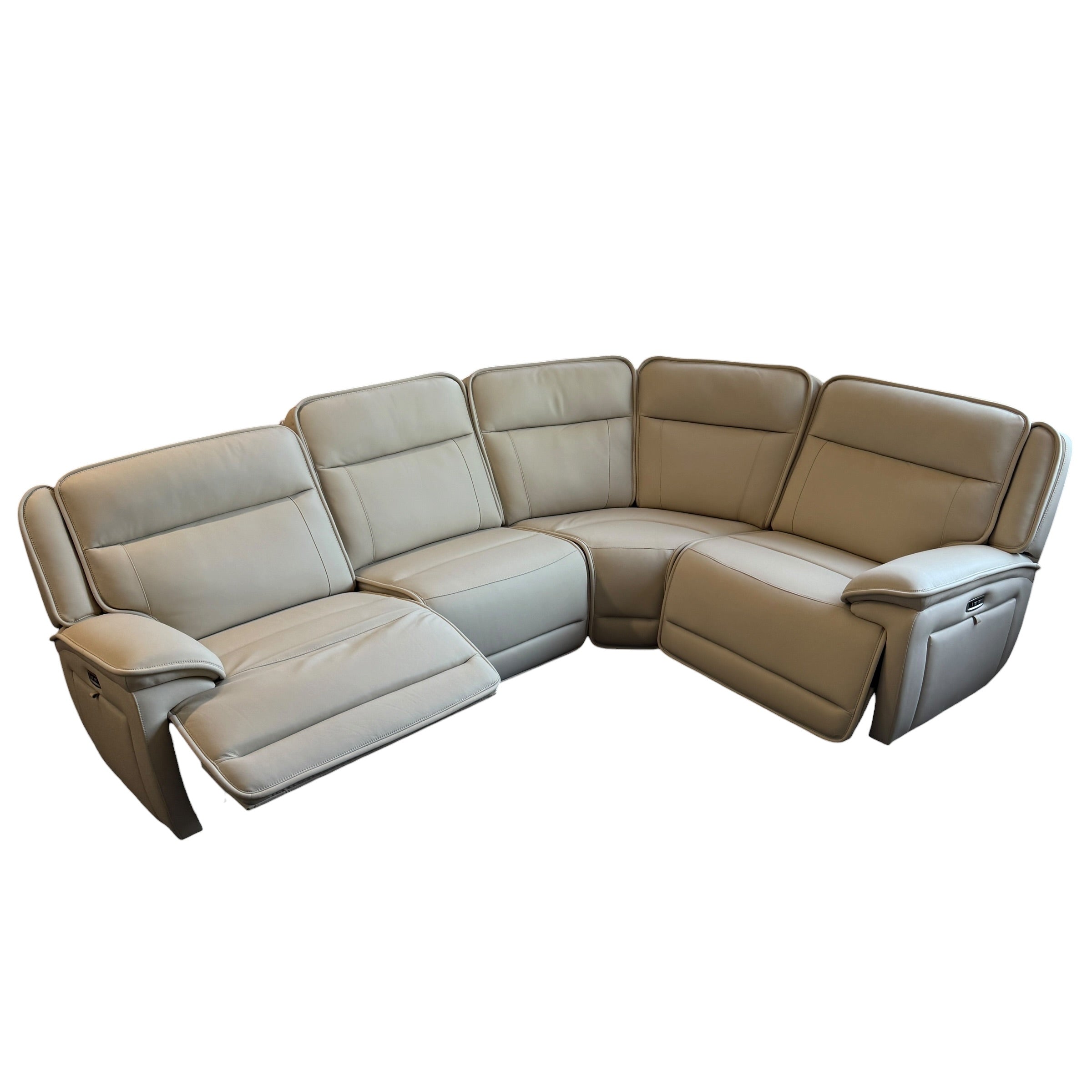 Madison 4 Pc Leather Reclining Sectional