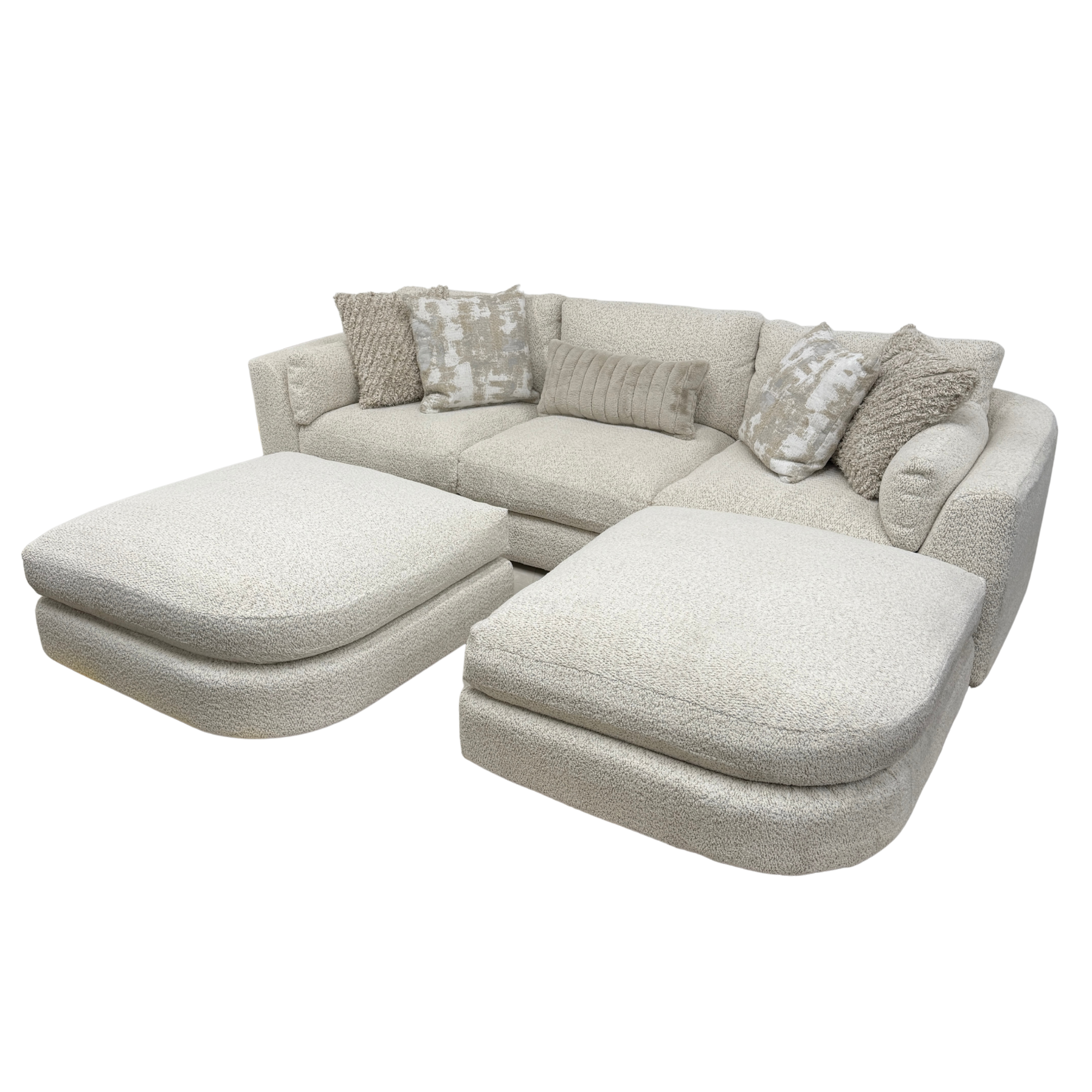 Juniper 3-Piece Sofa with 2 Ottomans