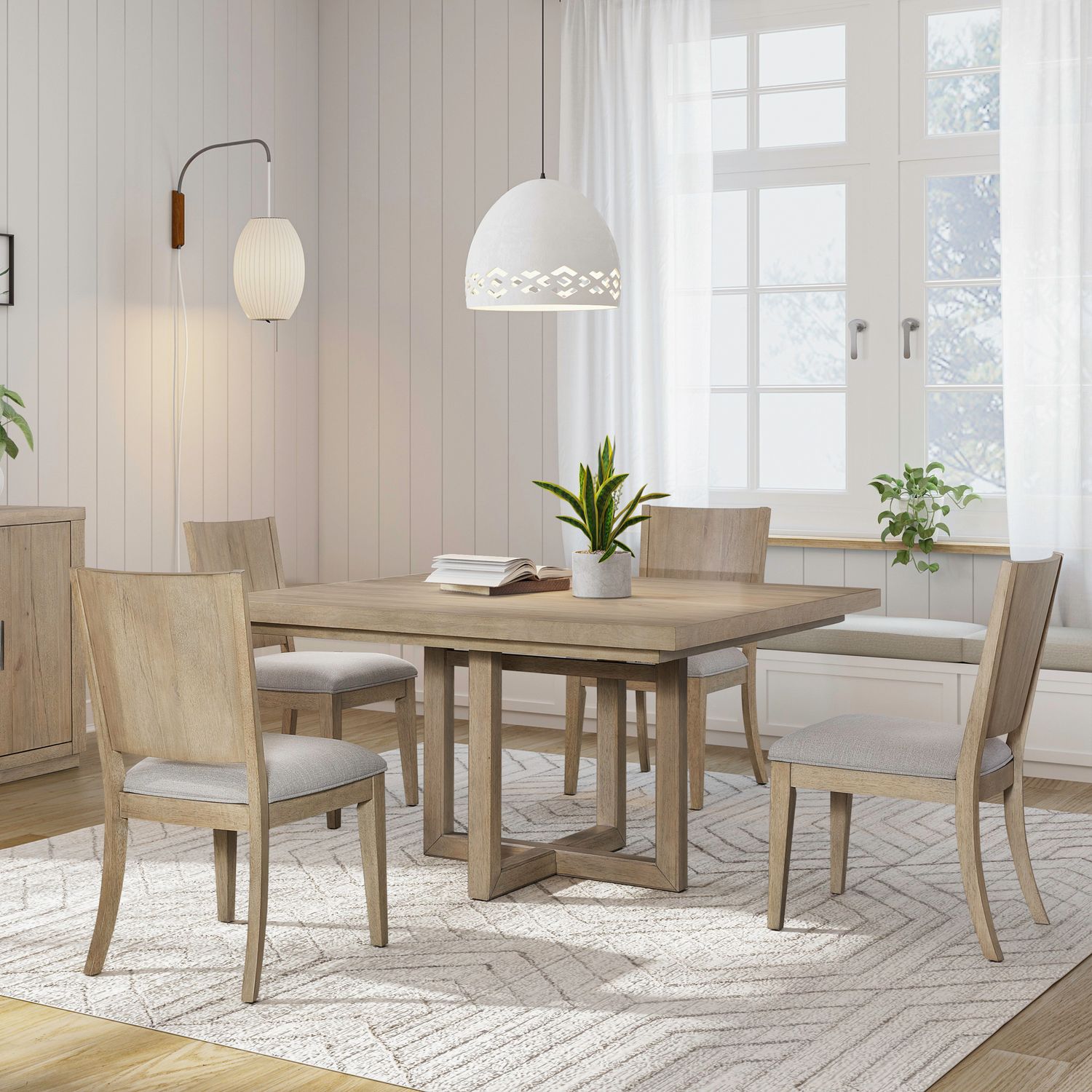 5 Piece Pedestal Table Set