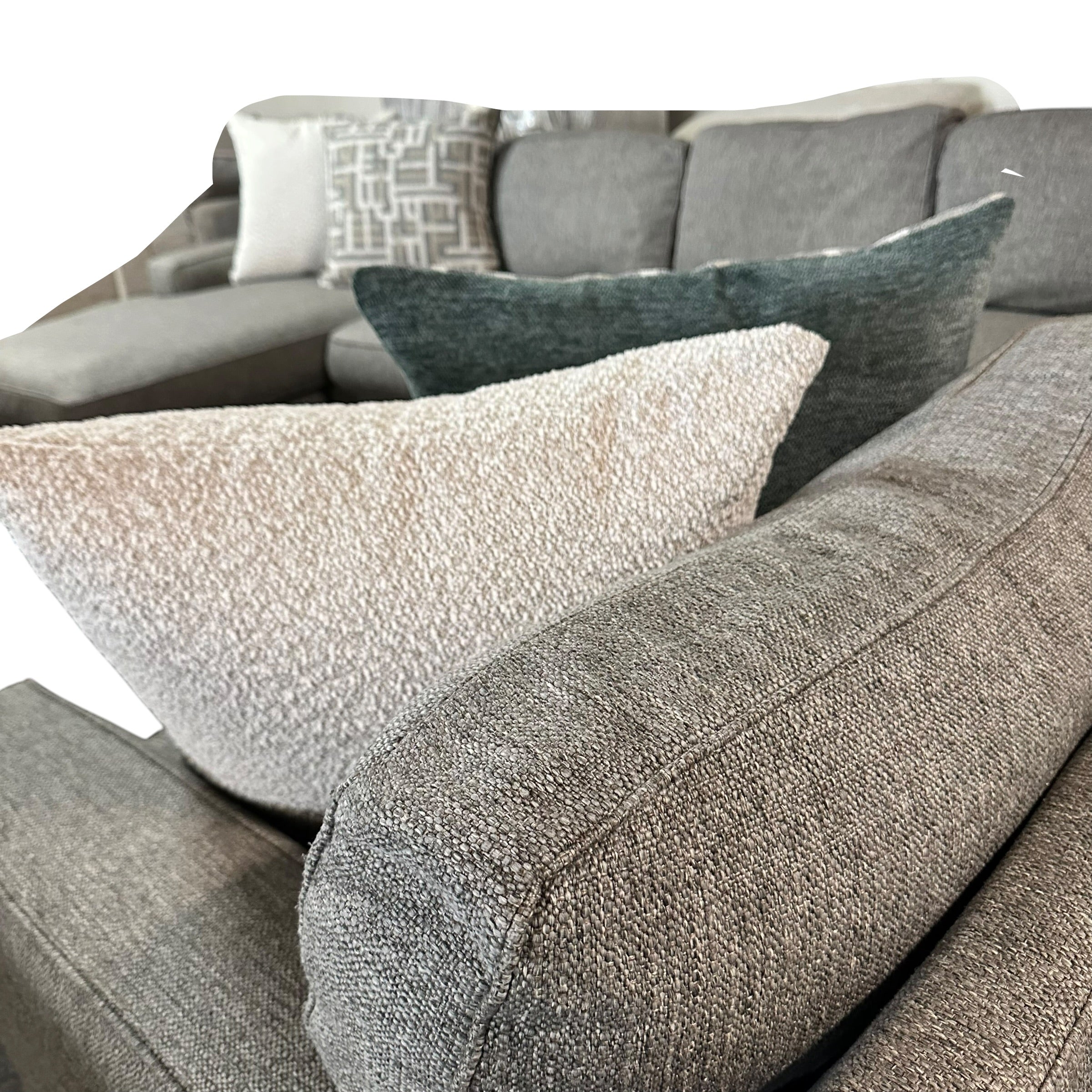 U Shape Sectional with LAF Chaise in Gray