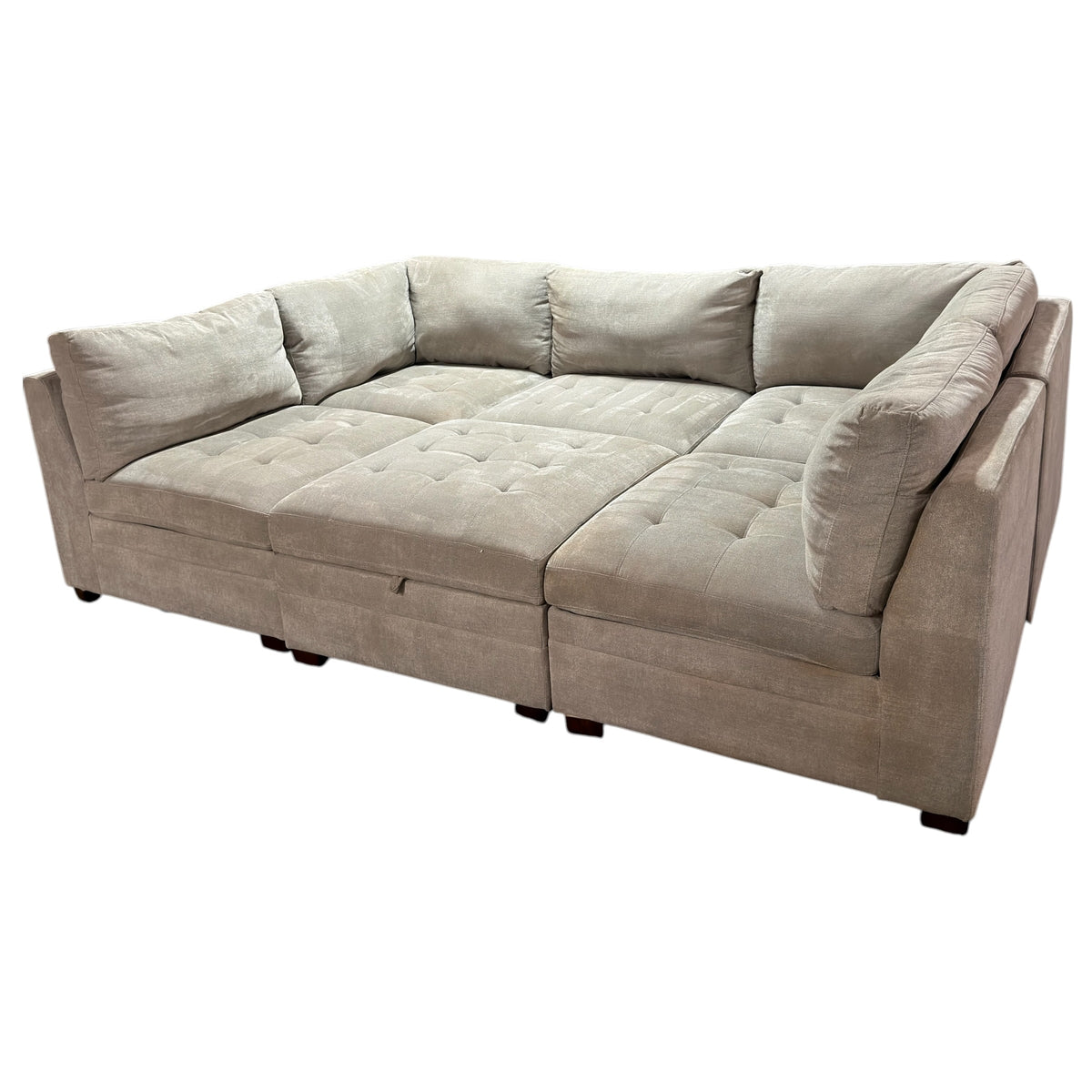 Refurbished Tufted Modular 6 Piece Sectional