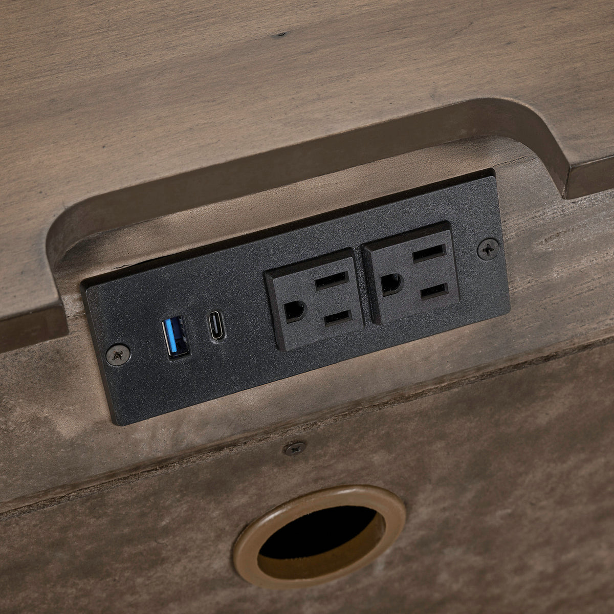 Shaker Lakes Nightstand with Charging Station