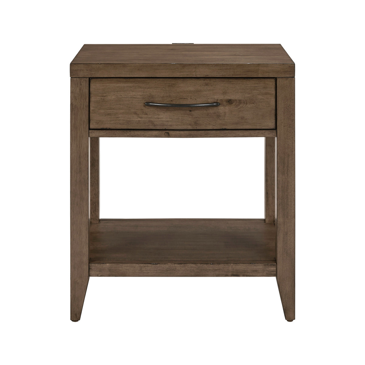 Shaker Lakes Open Nightstand with Charging Station
