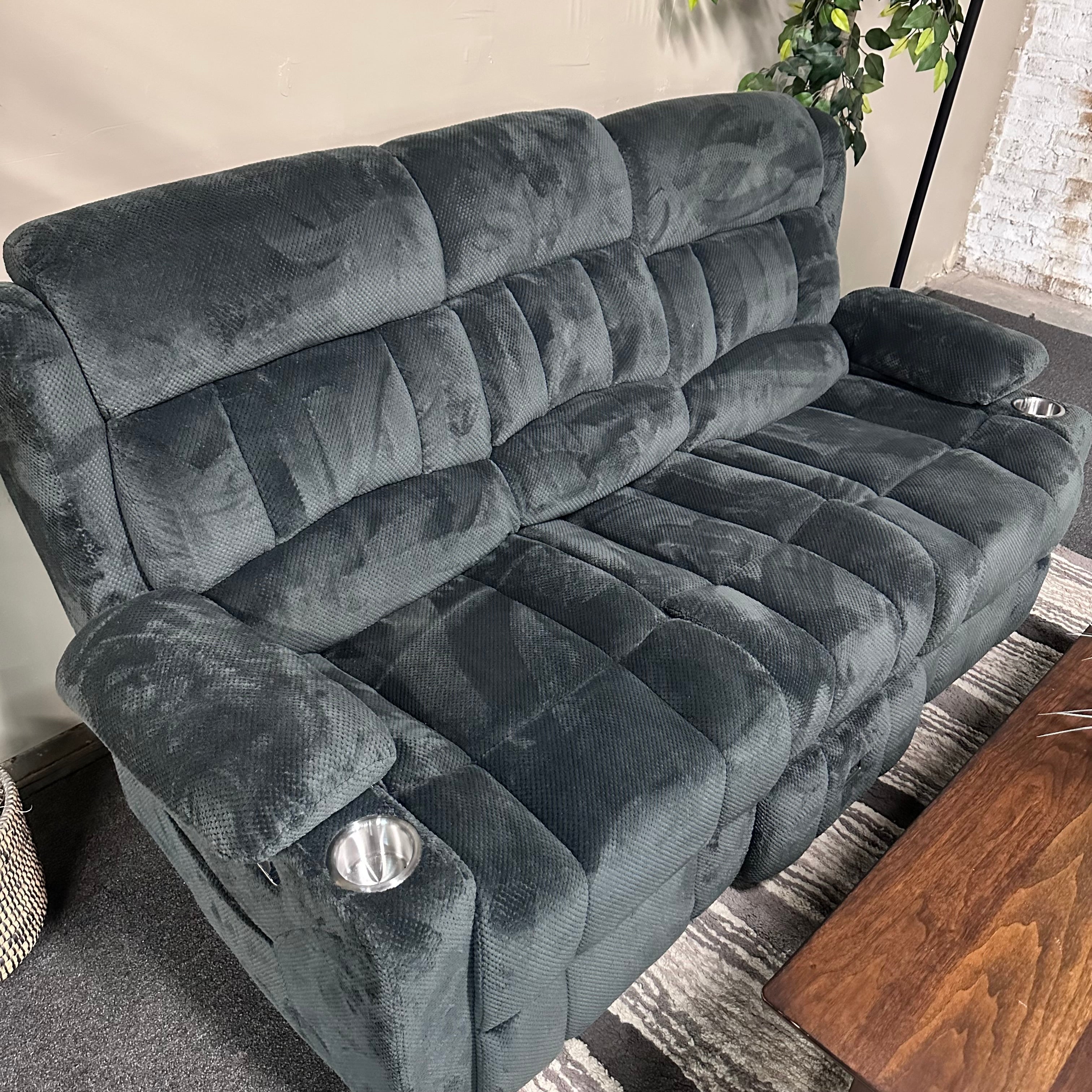 Recliner Sofa Charcoal Gray