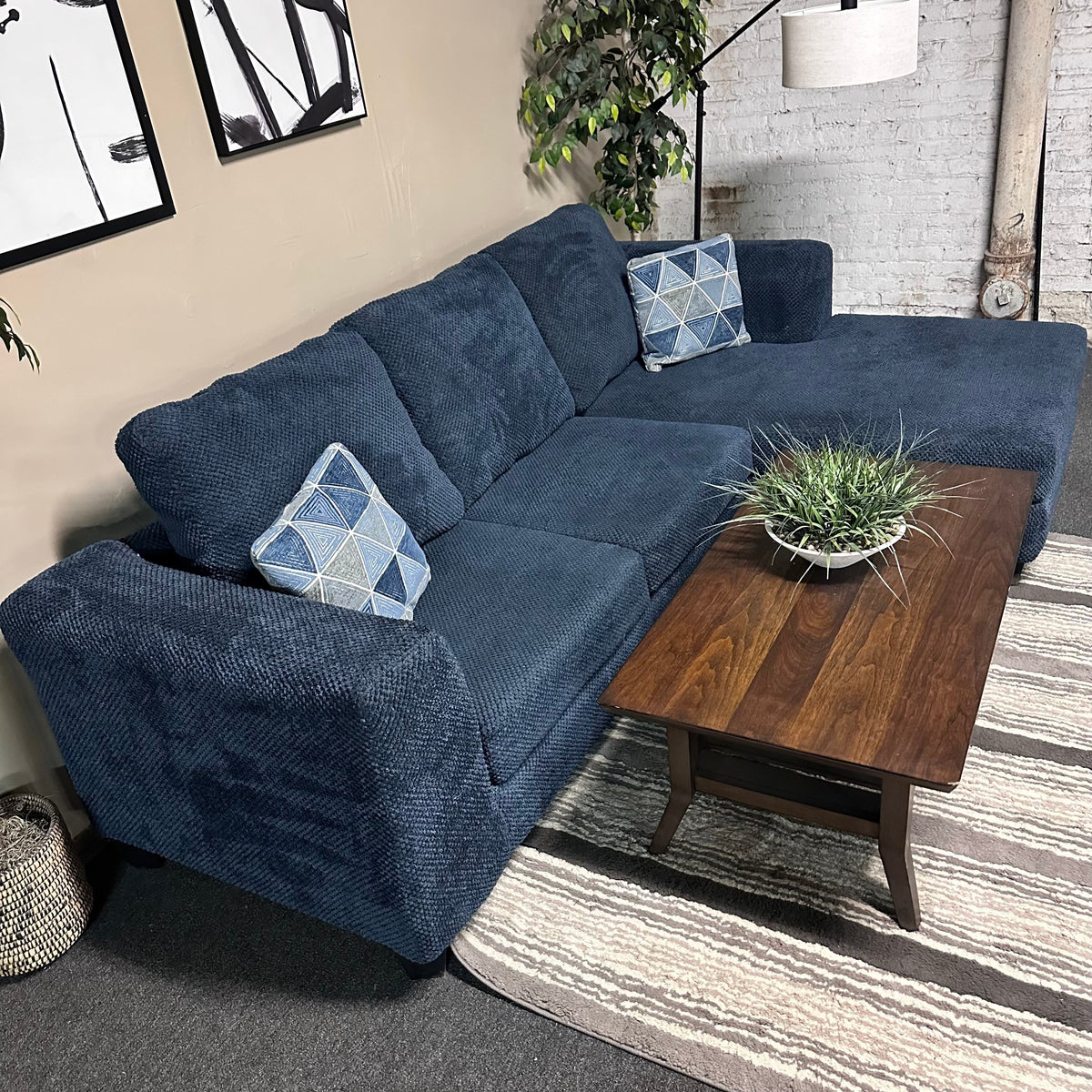 Sectional Sofa in Blue