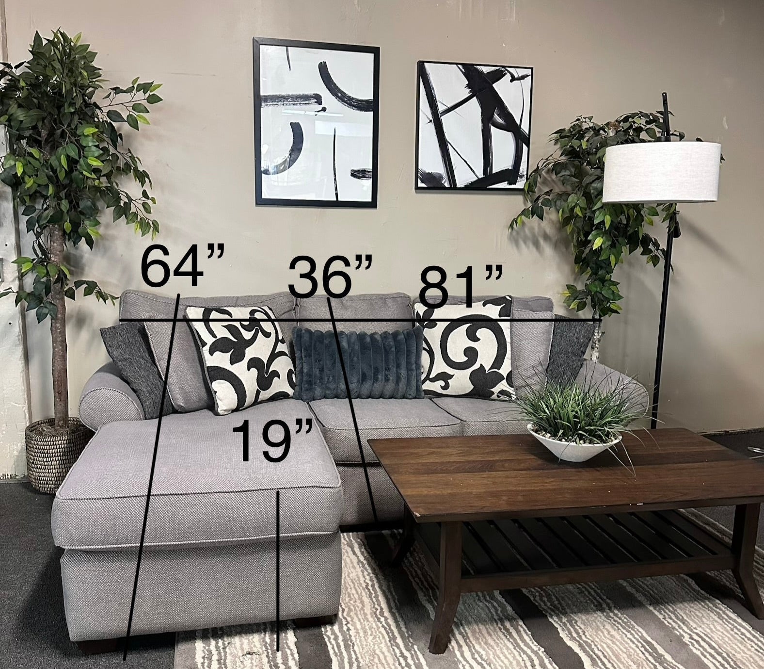 Gray Sectional Sofa
