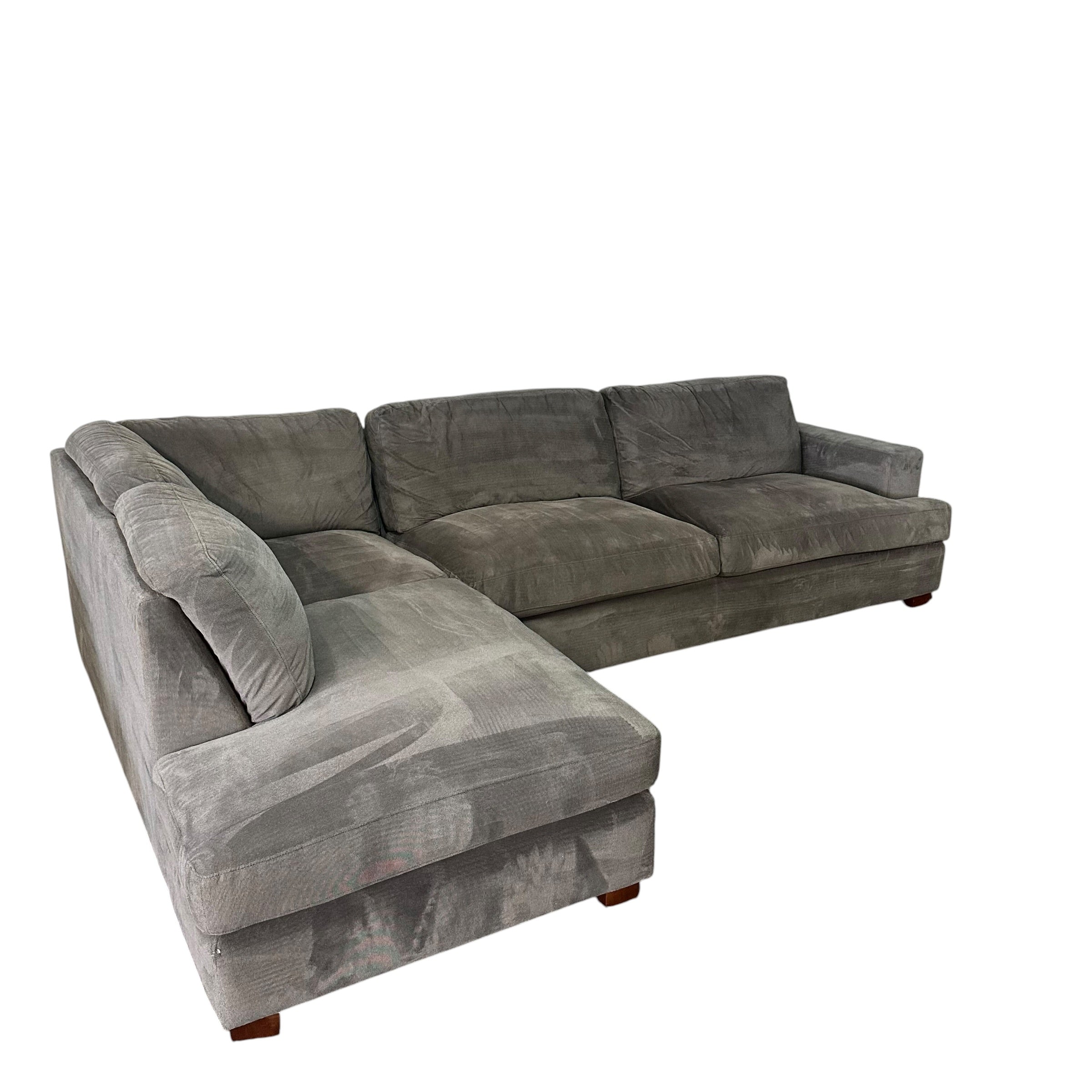 Sectional with Left Bumper Chaise in Gray