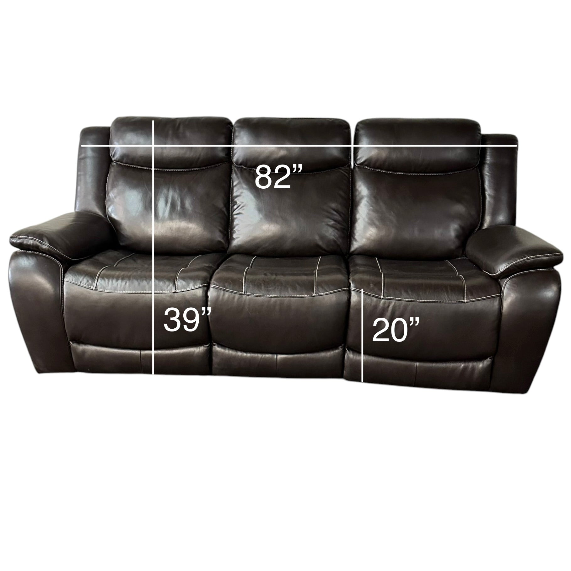 Leather 3 Seater Recliner