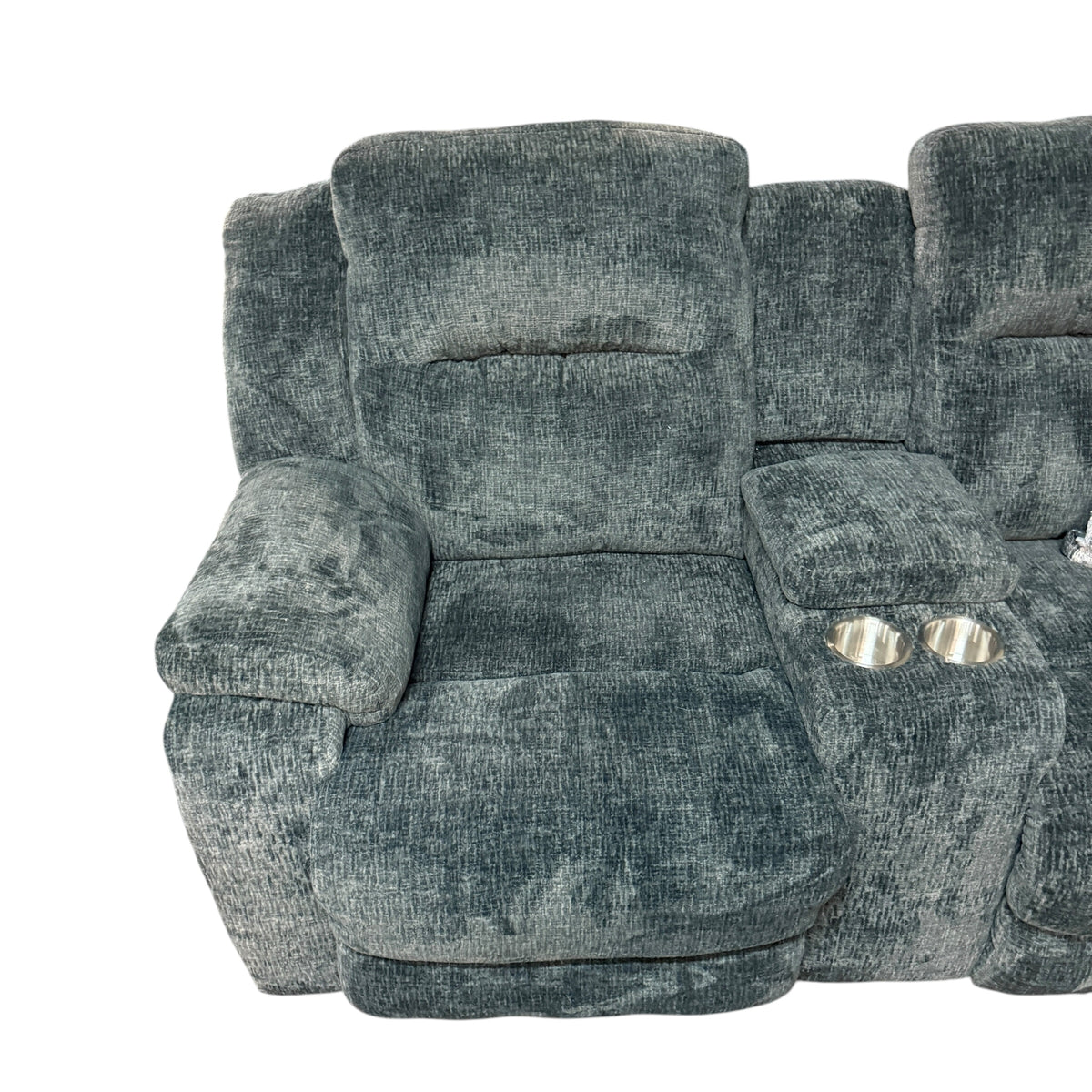 Charcoal Gray Electric Recliner Loveseat