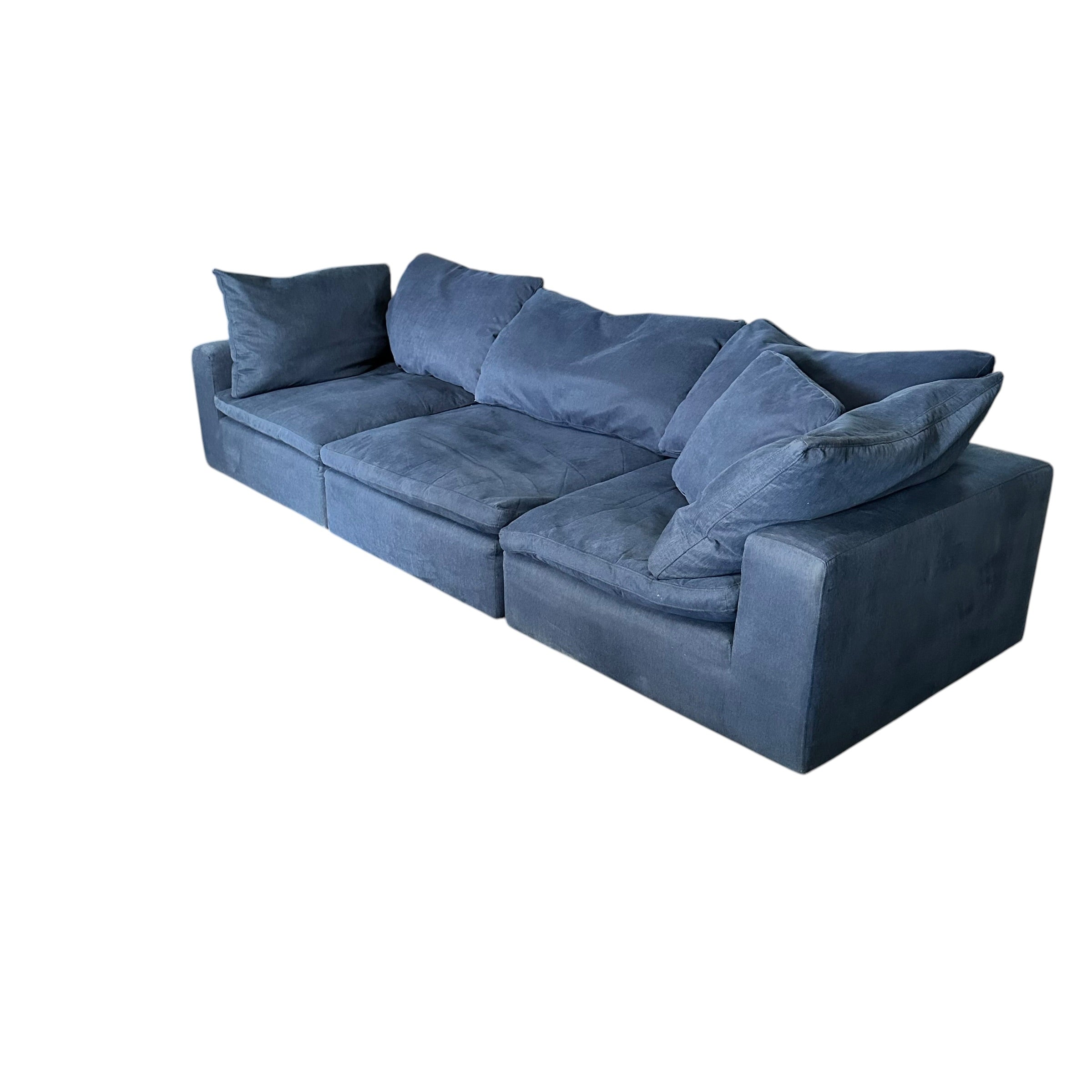 3 Pc Modular Cloud Sofa in Blue