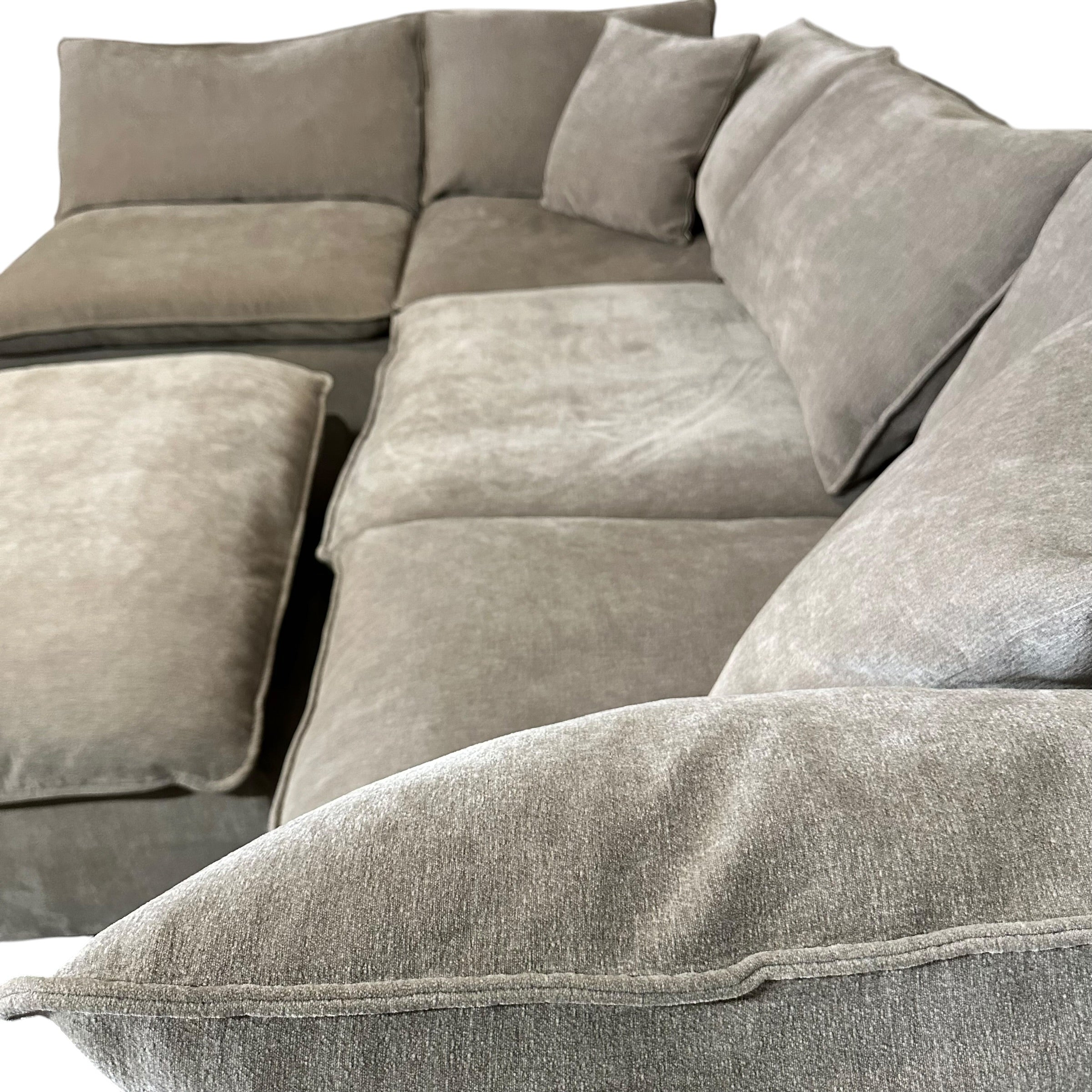 5 Pc Modular Cloud Sectional in Gray