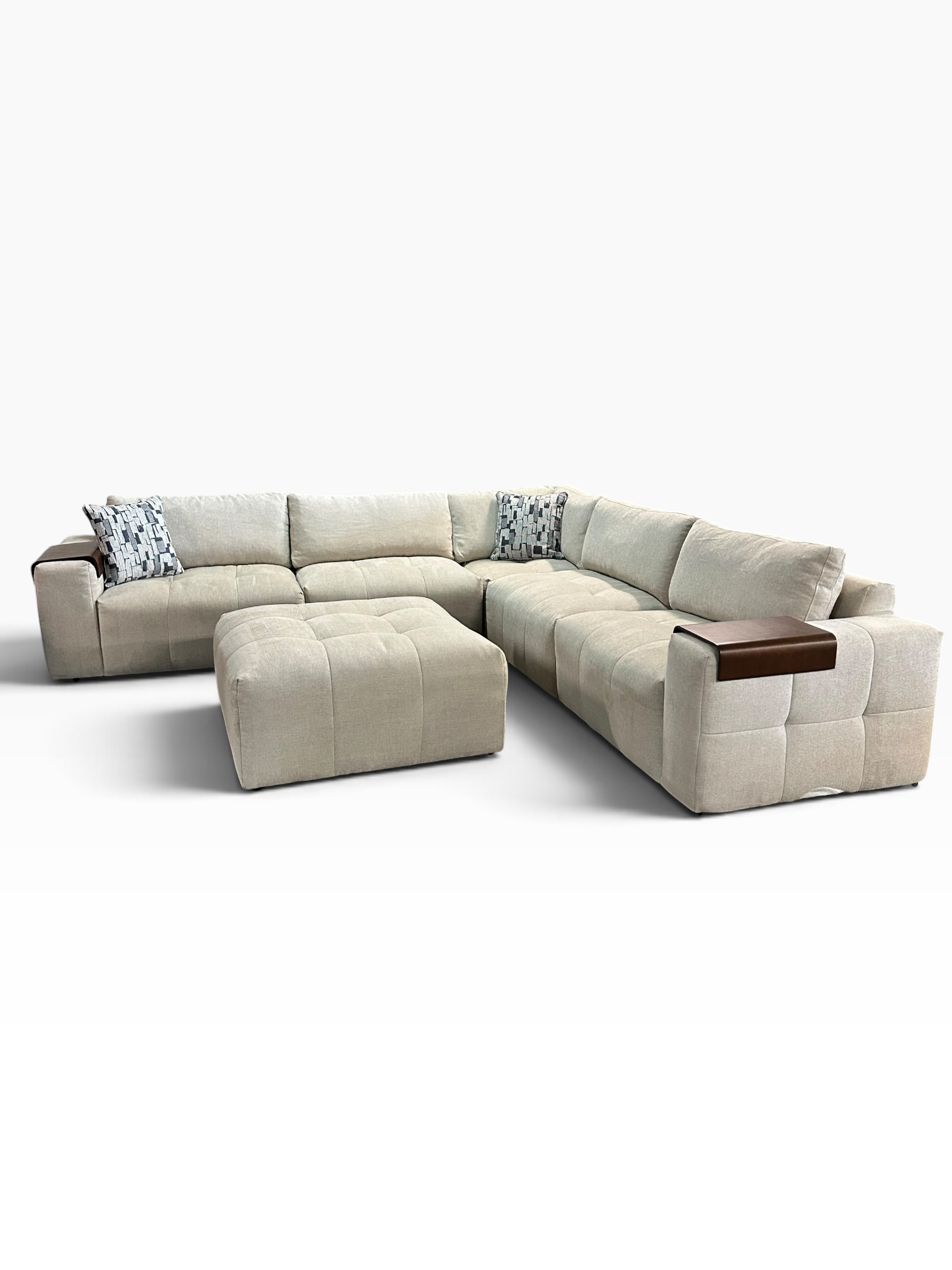 Modular 6-Piece Sectional with Ottoman