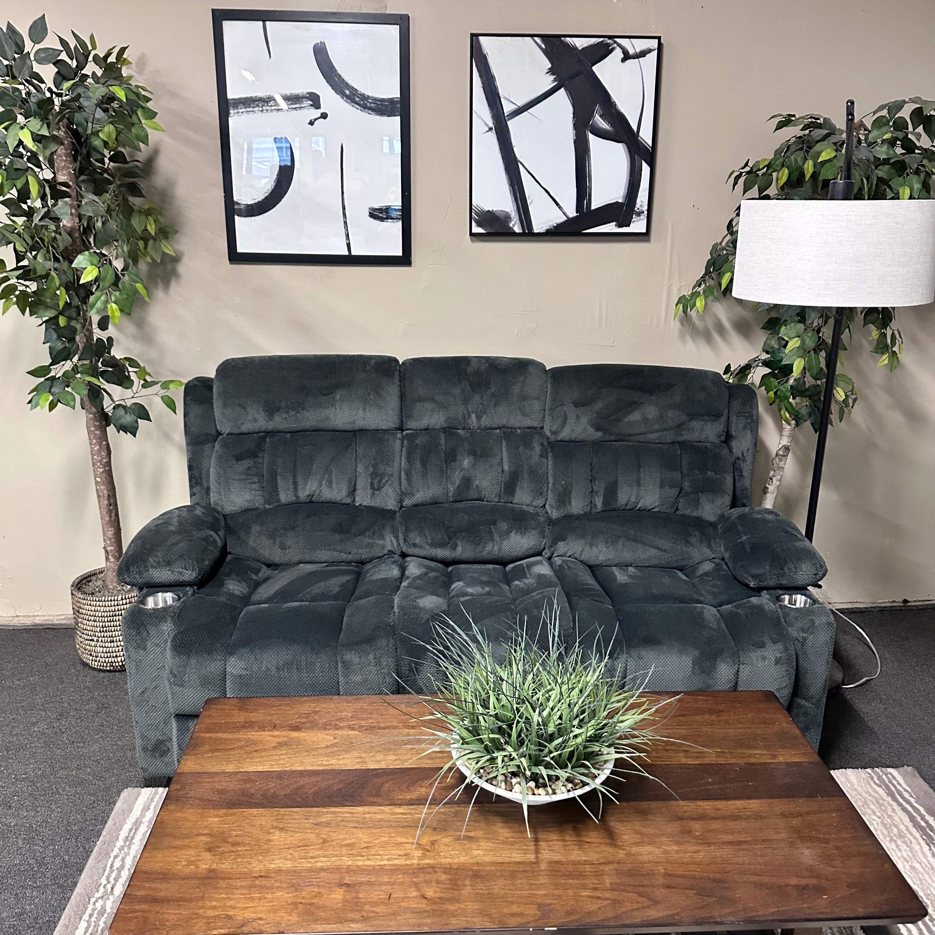 Recliner Sofa Charcoal Gray