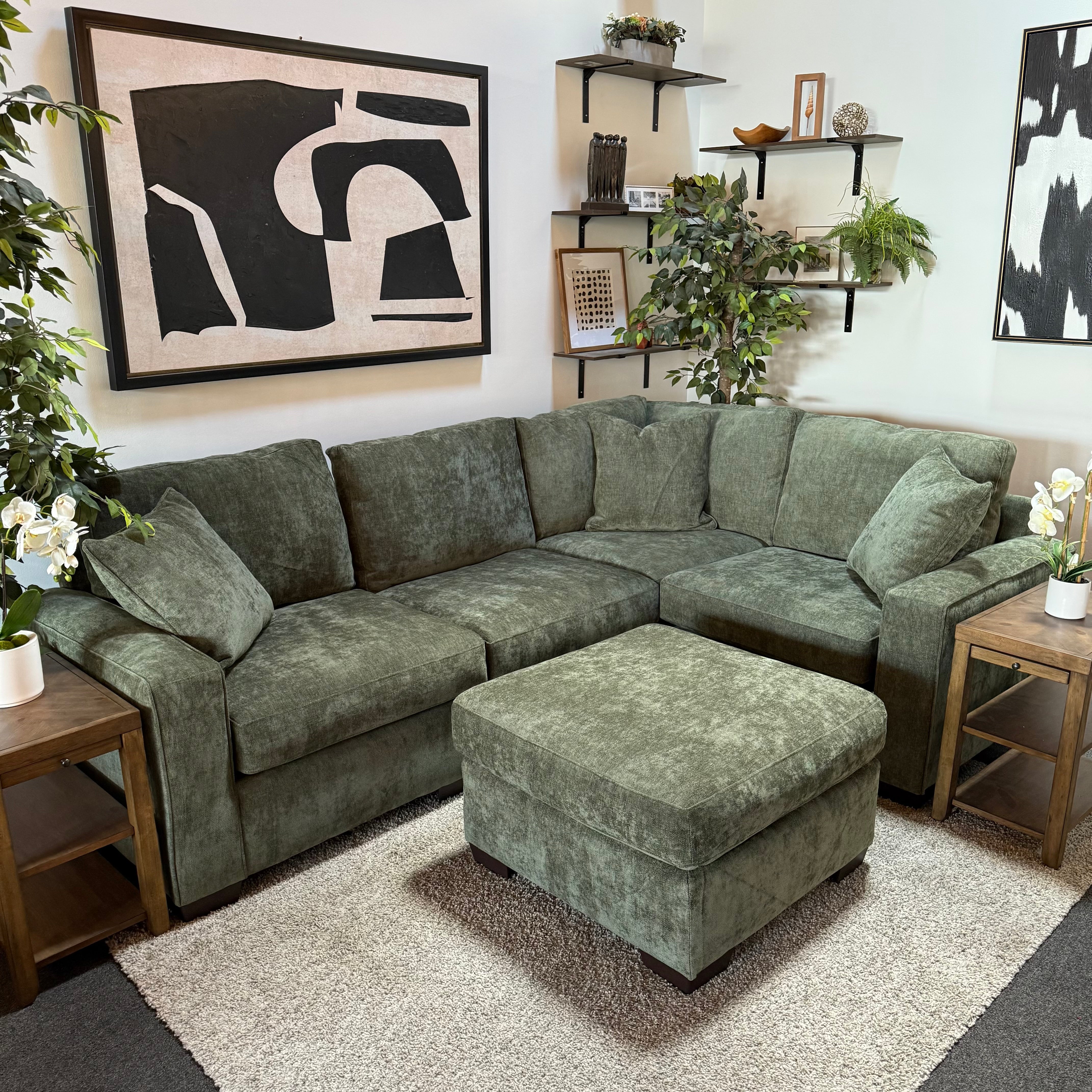 Alton Modular Sectional in Olive Green