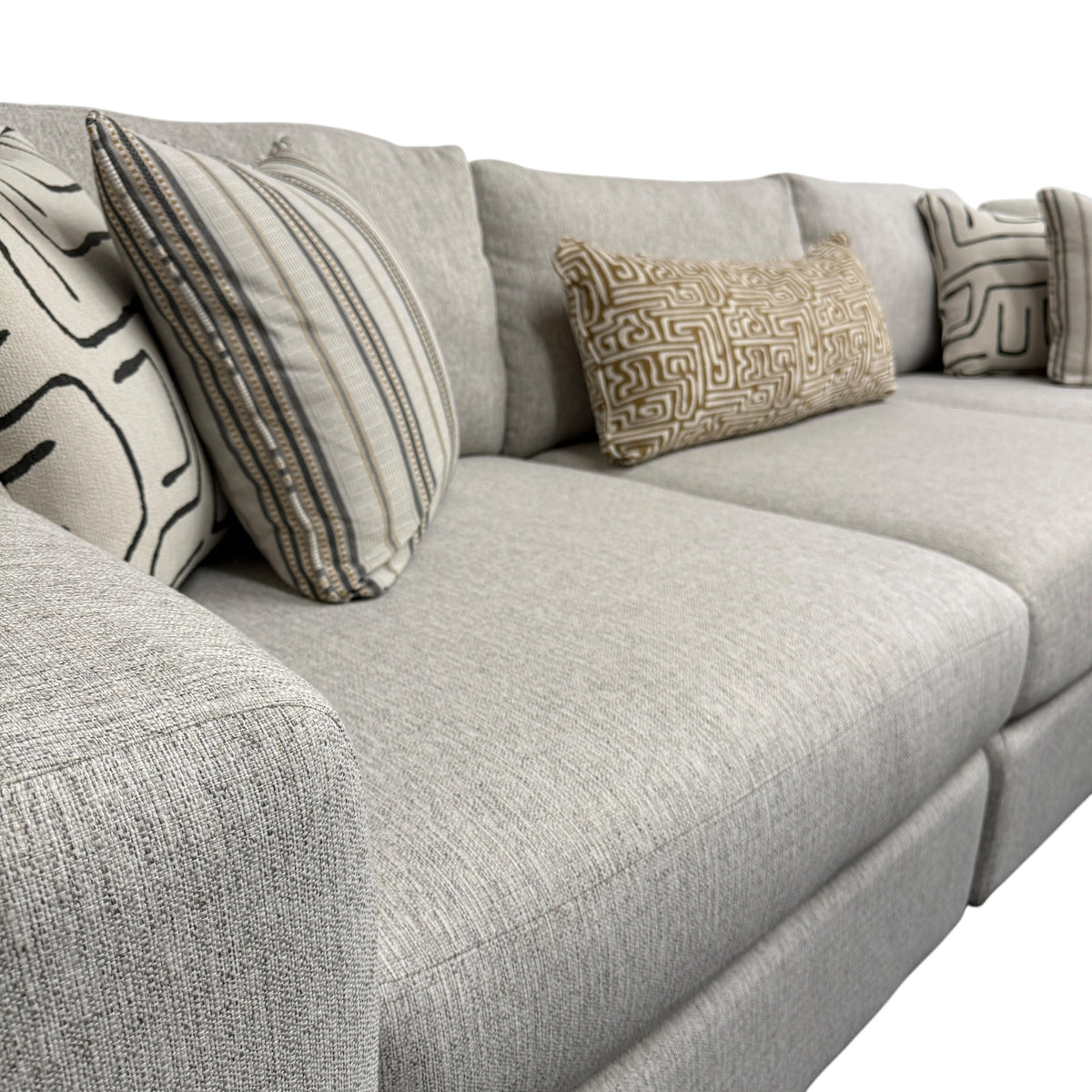 Mason Modular Sectional with RAF Bumper Chaise and Ottoman