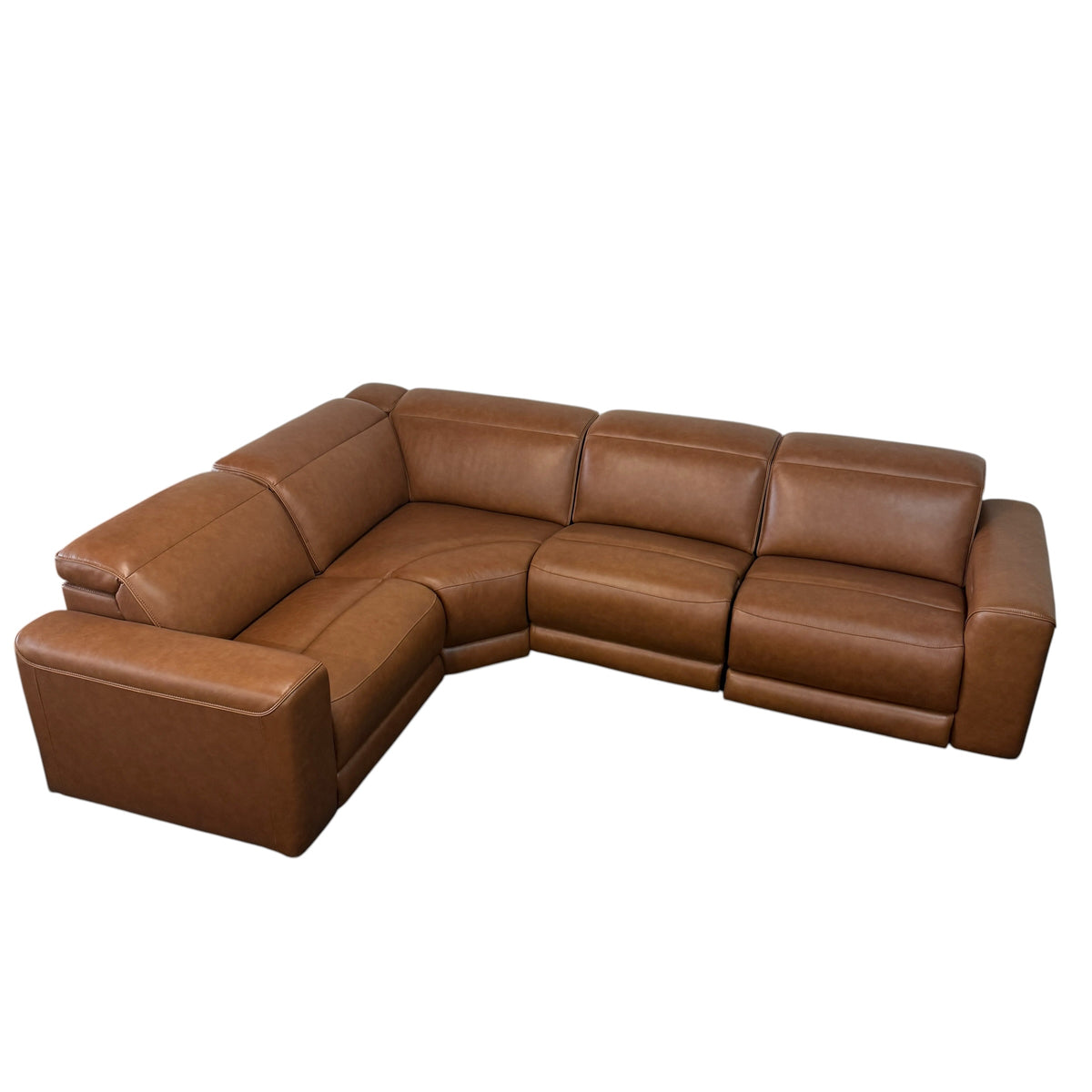 Romy Electric Recliner Modular Sectional in Leather