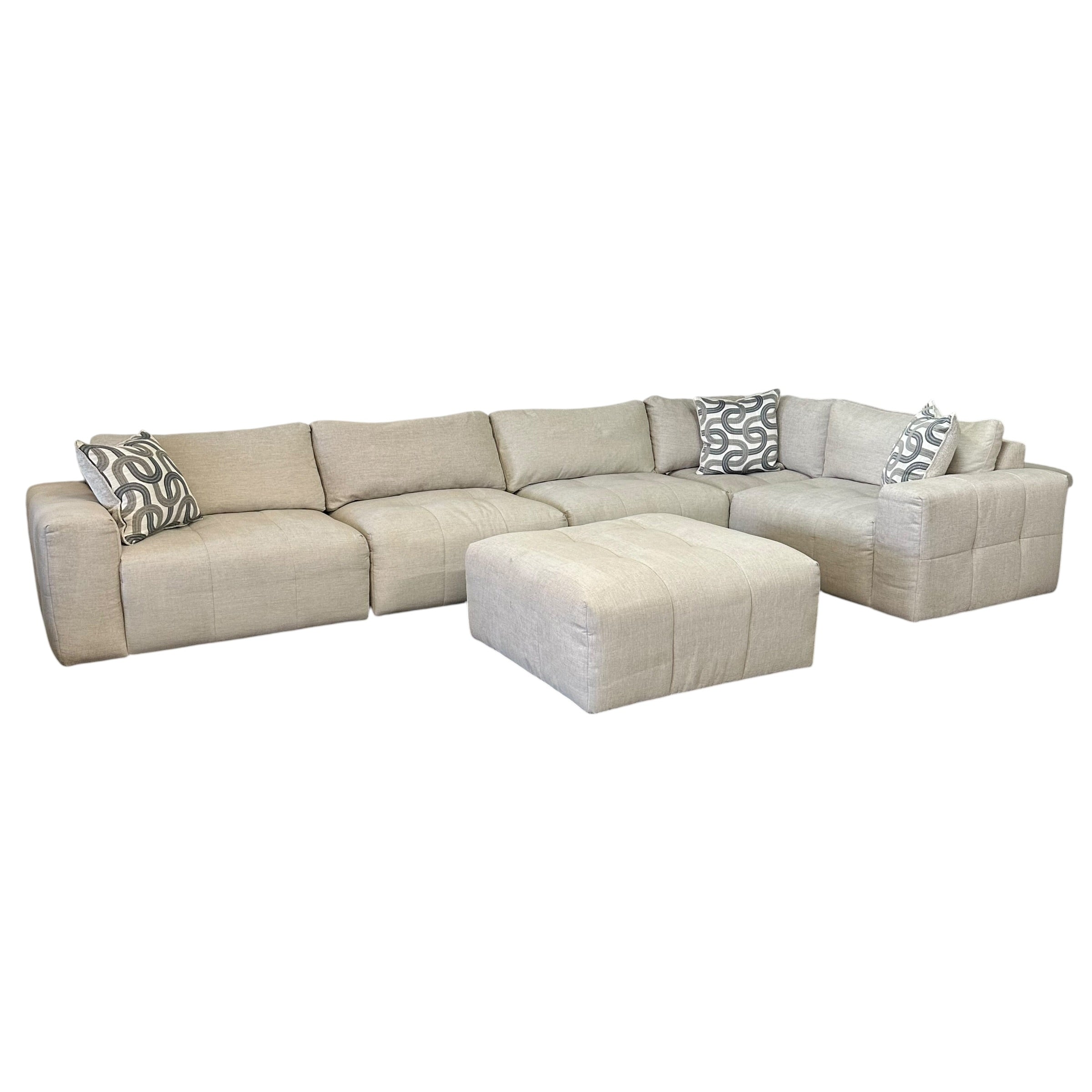 6 Pc Modular Sectional with Ottoman