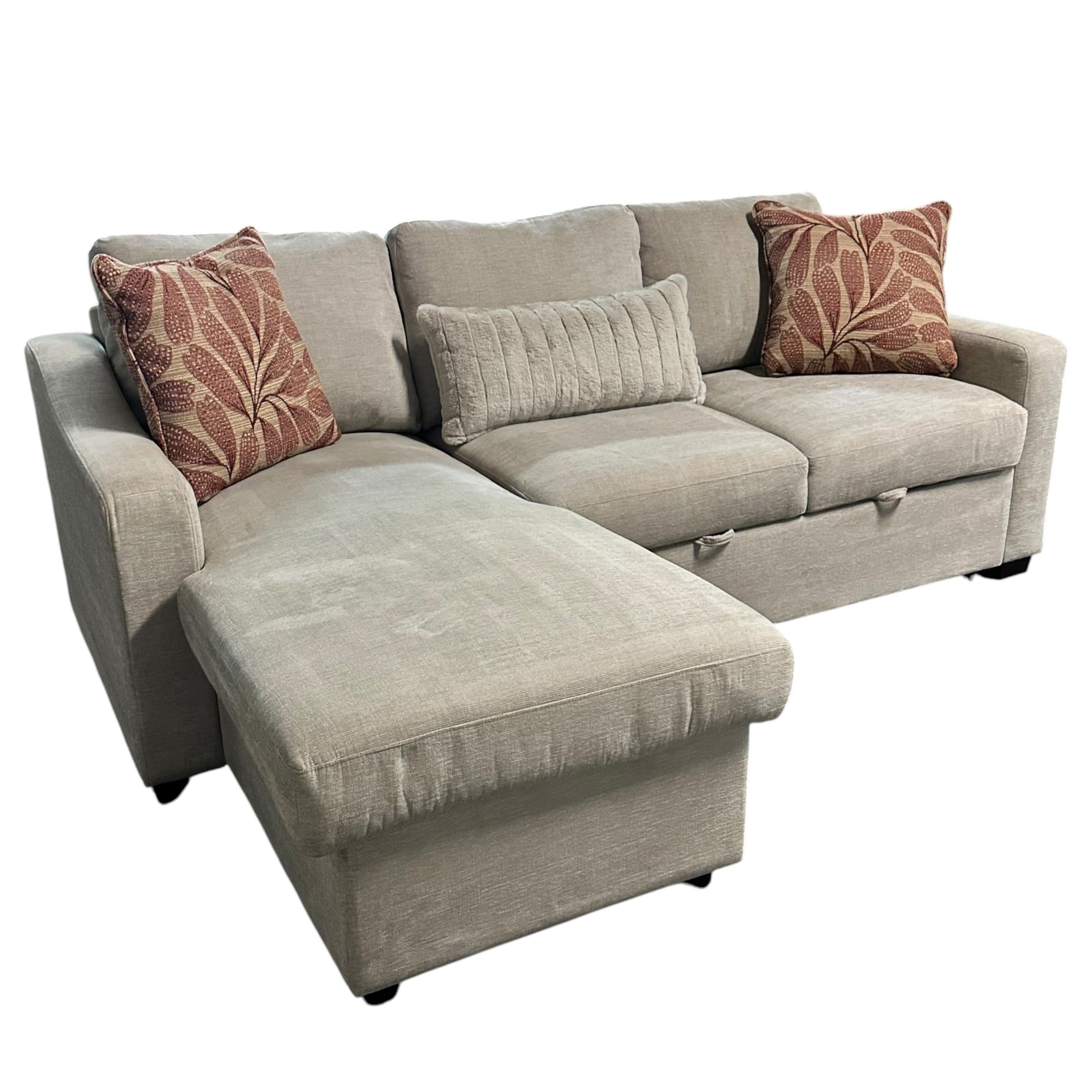 Pop Out Sleeper Sectional with Reversible Storage Chaise