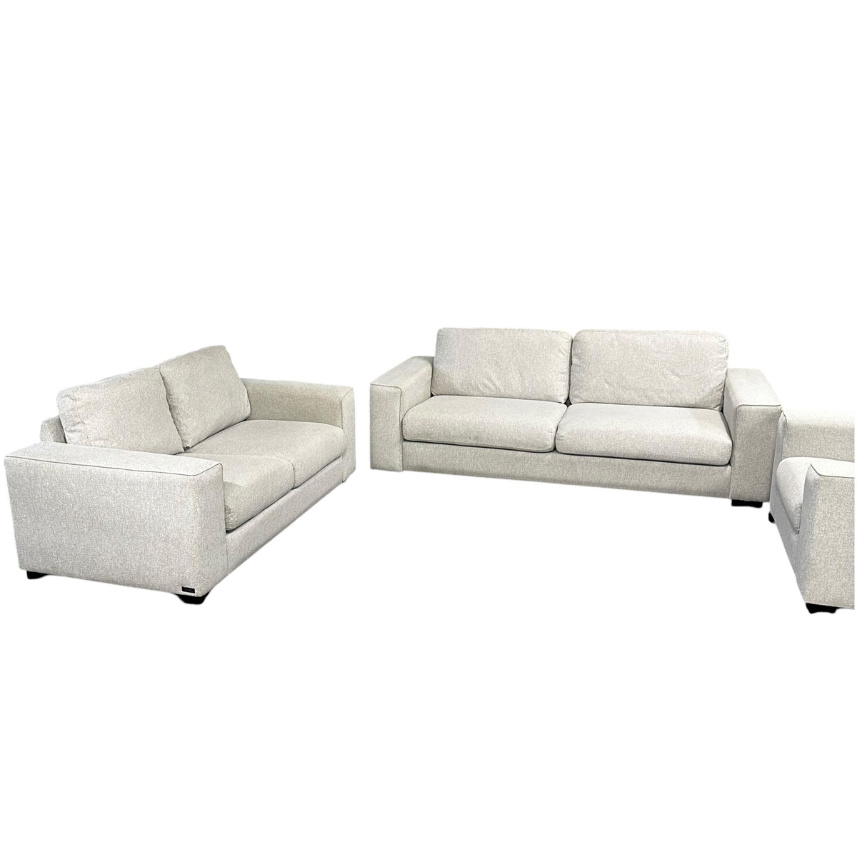 3 Piece Living Room Set in Light Gray