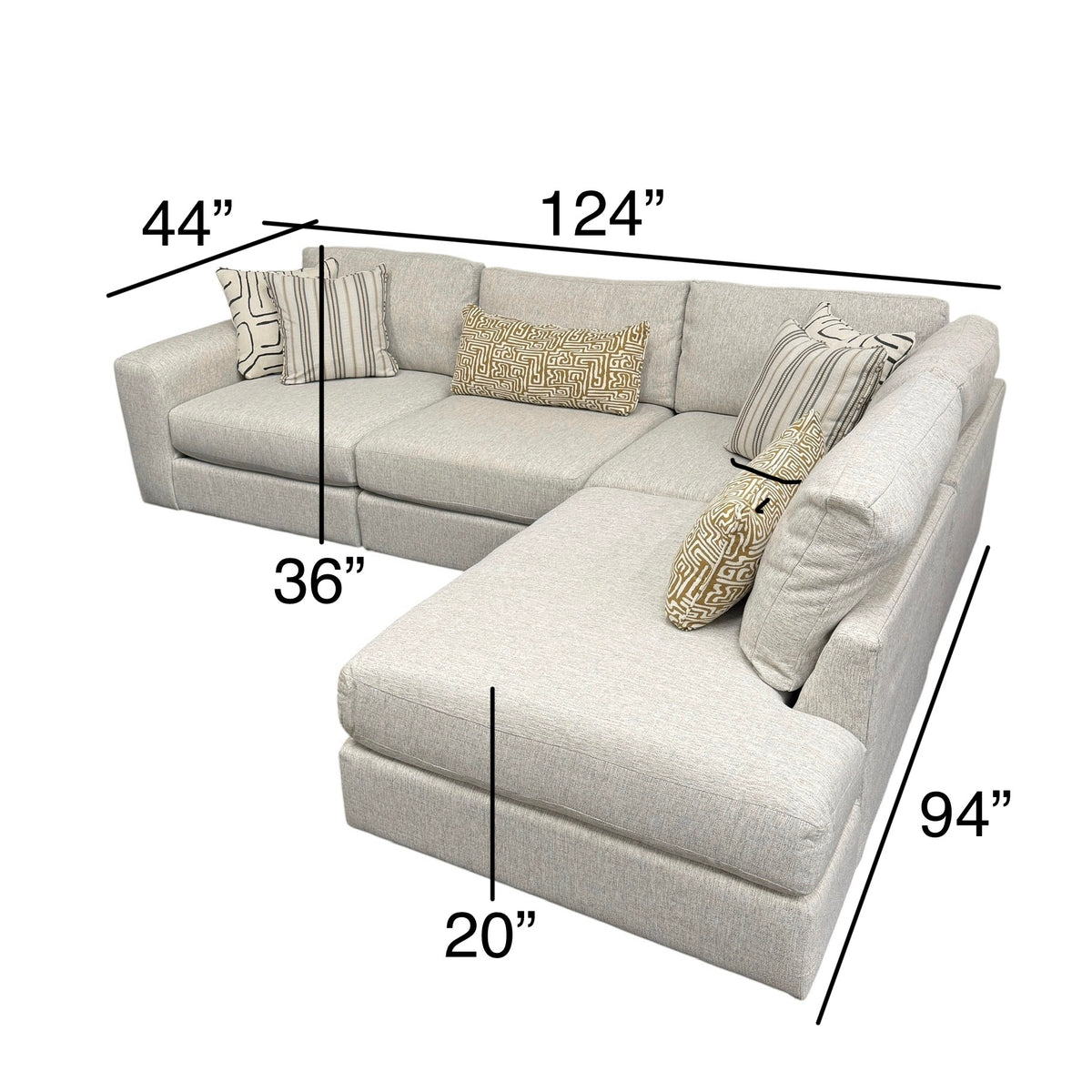 Mason Modular Sectional with RAF Bumper Chaise