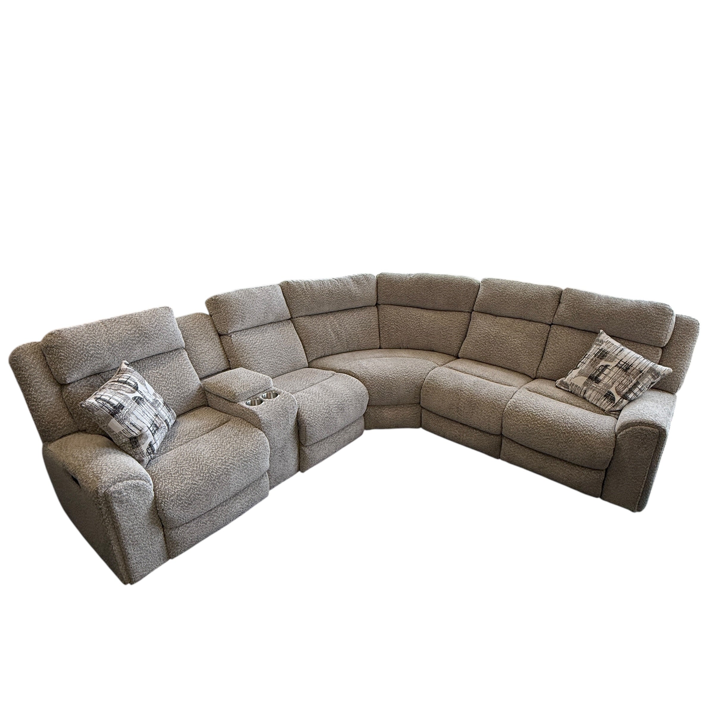 Keegan Electric Reclining Sectional in Gray