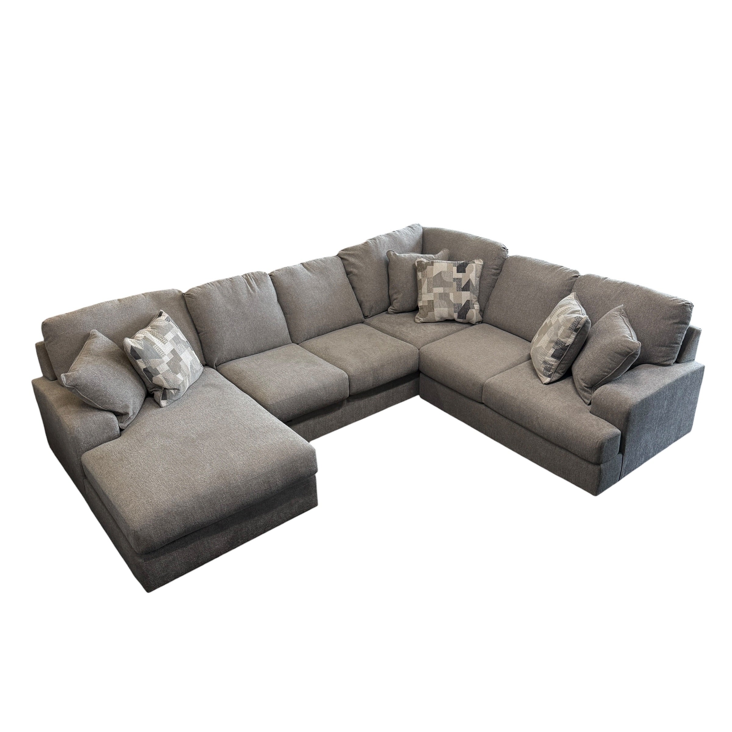 Alora U Shape Sectional with LAF Chaise in Gray