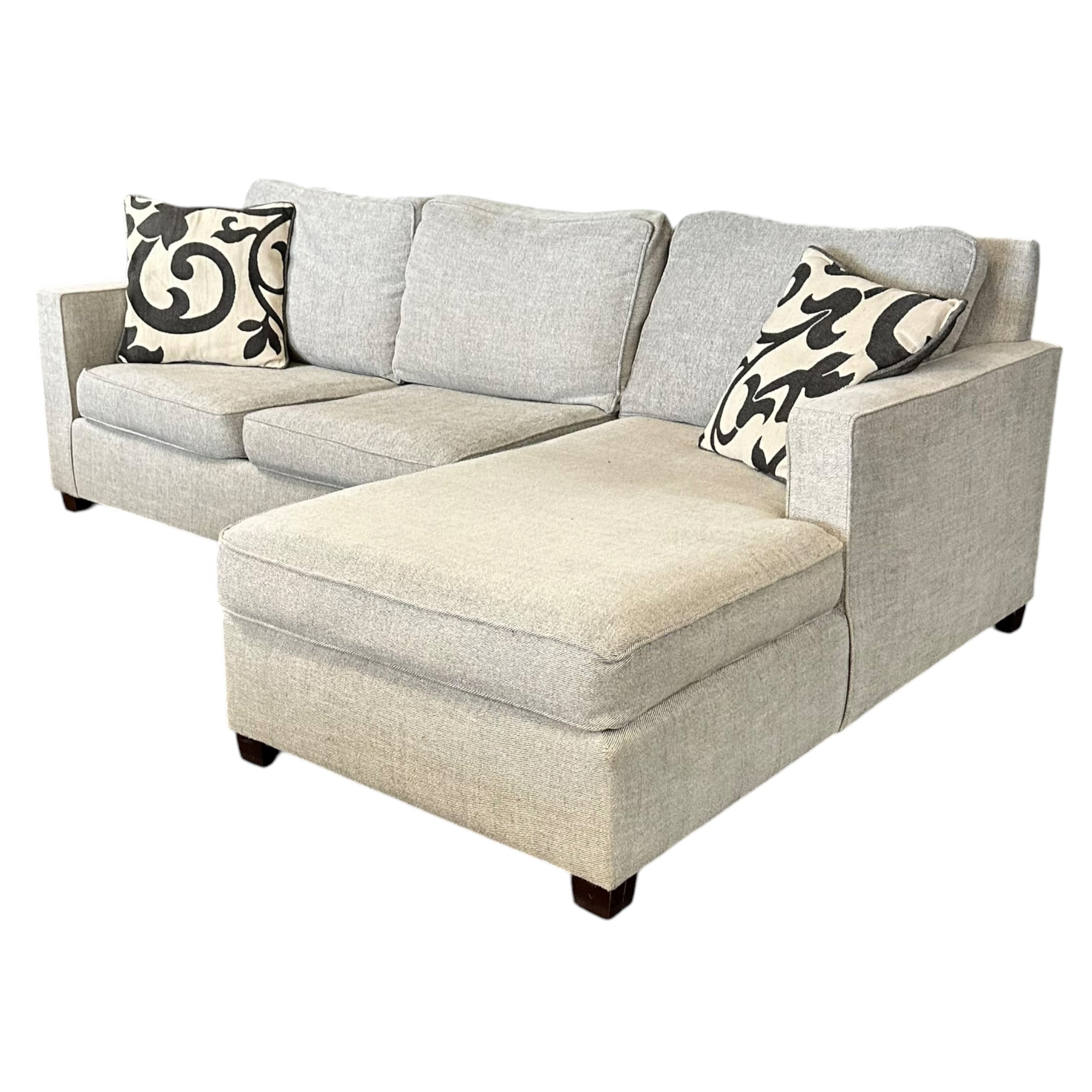 West Elm Sectional with RAF Chaise in Gray