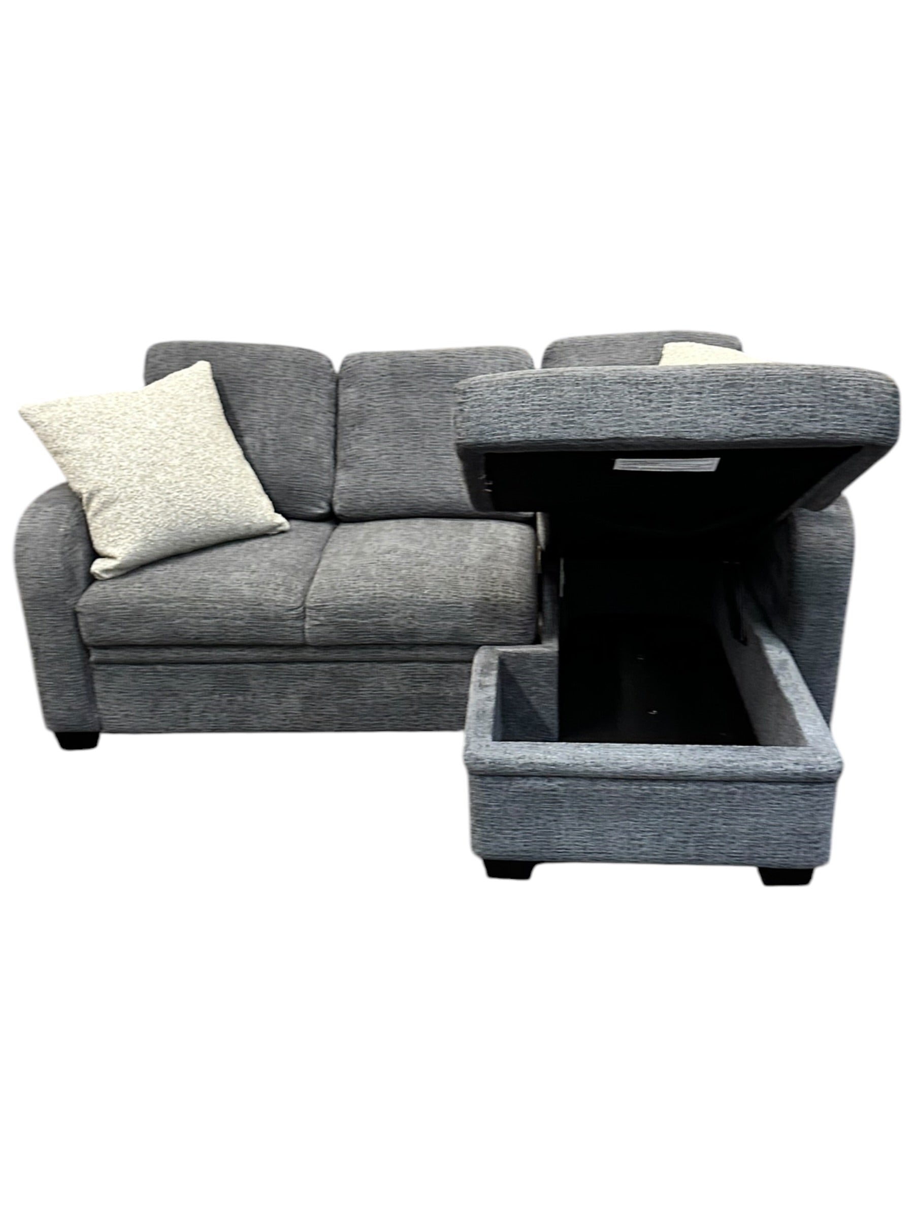 Sectional with Reversible Storage Chaise in Gray