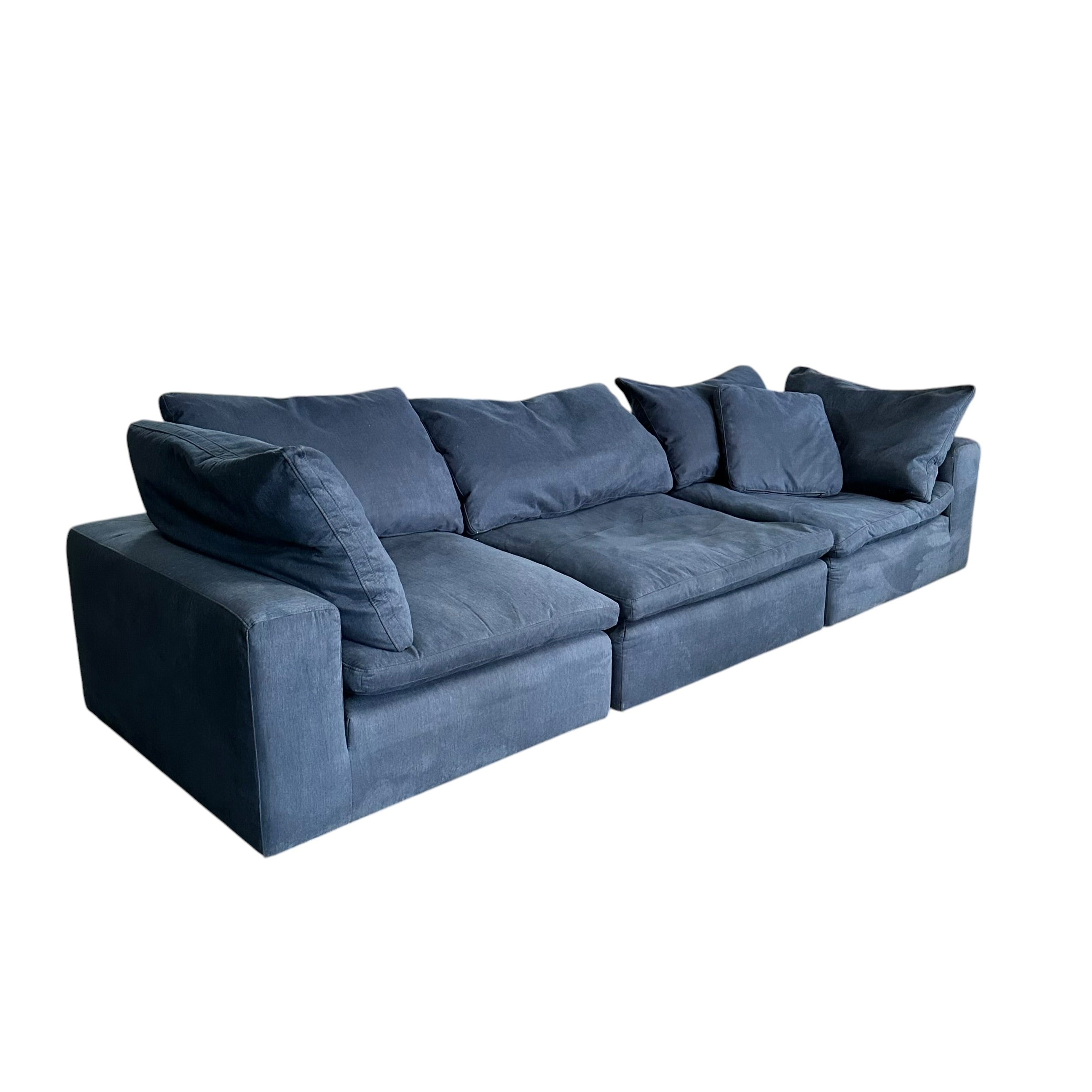 3 Pc Modular Cloud Sofa in Blue