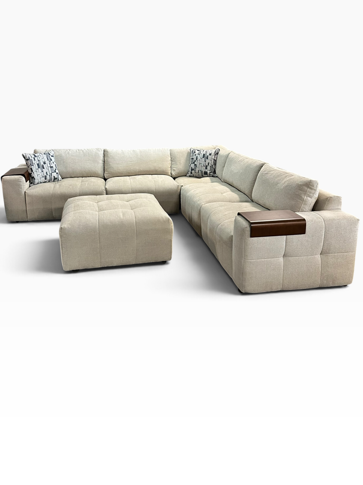 Modular 6-Piece Sectional with Ottoman