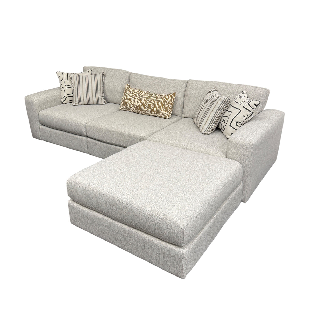 Mason Modular 3-Piece Sofa with Reversible Ottoman