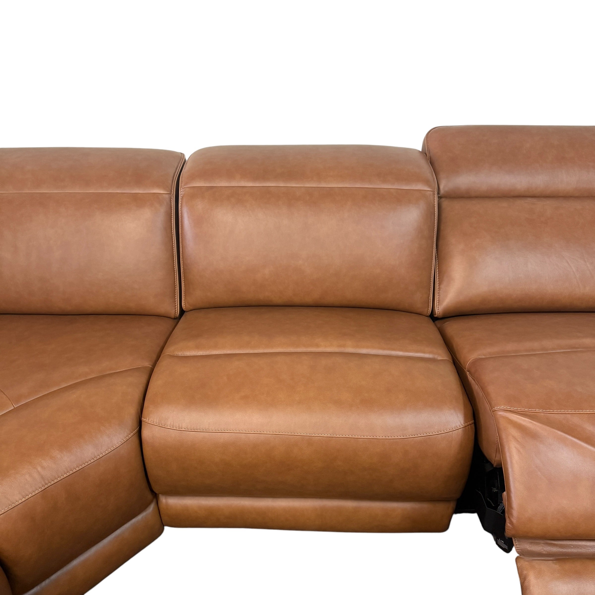 Romy Electric Recliner Modular Sectional in Leather