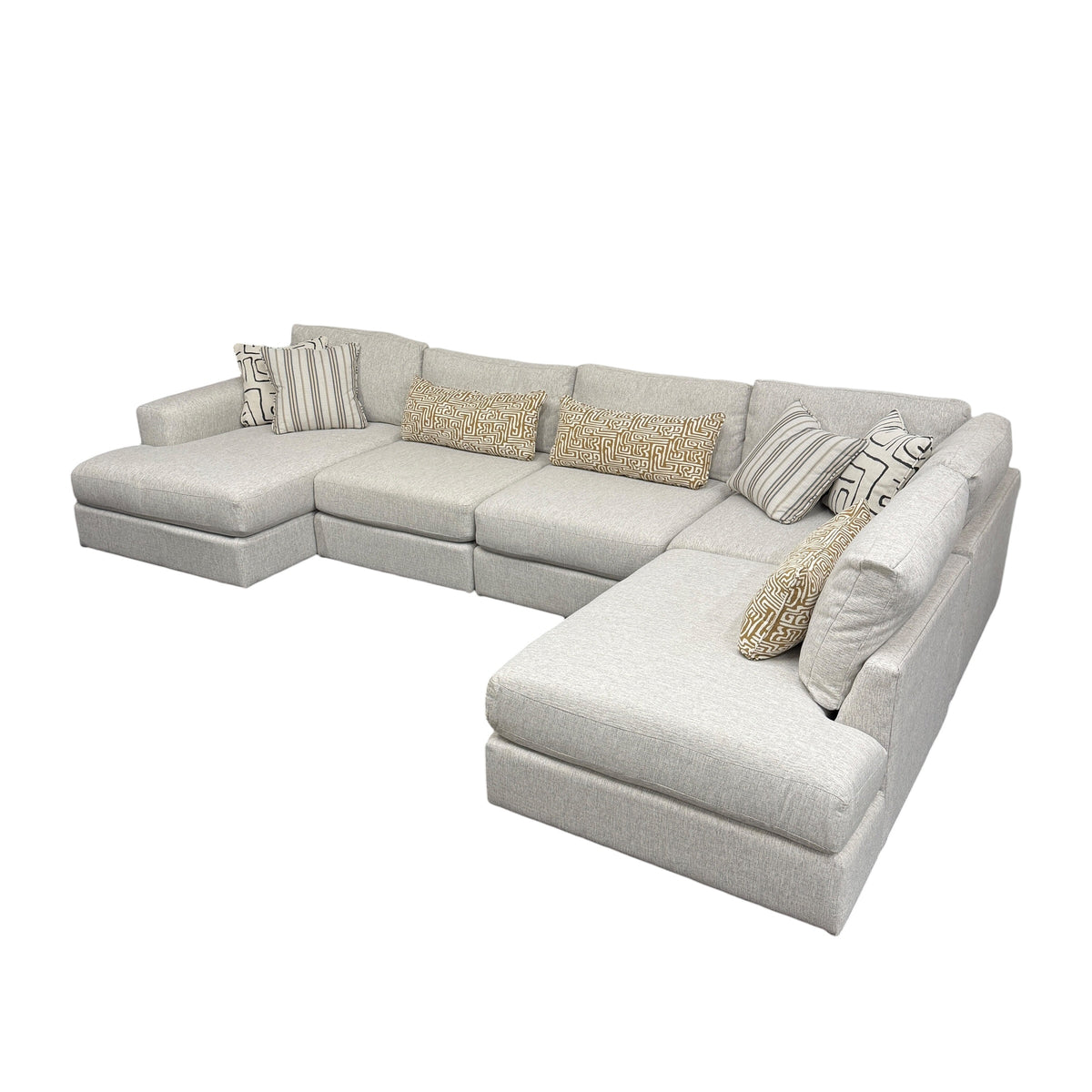 Mason Modular U- Shape Sectional with RAF Bumper Chaise