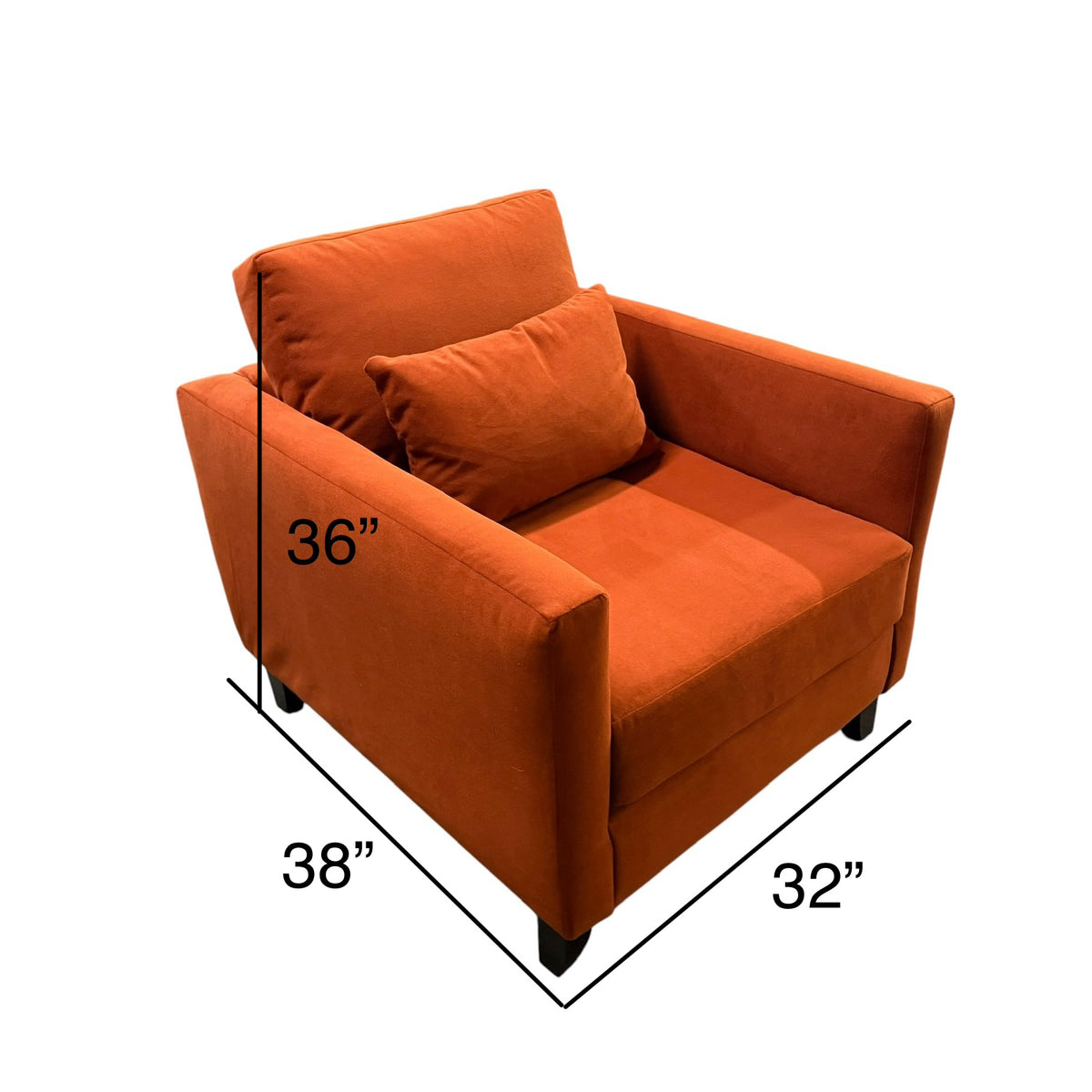 Orange Living Room Accent Chair