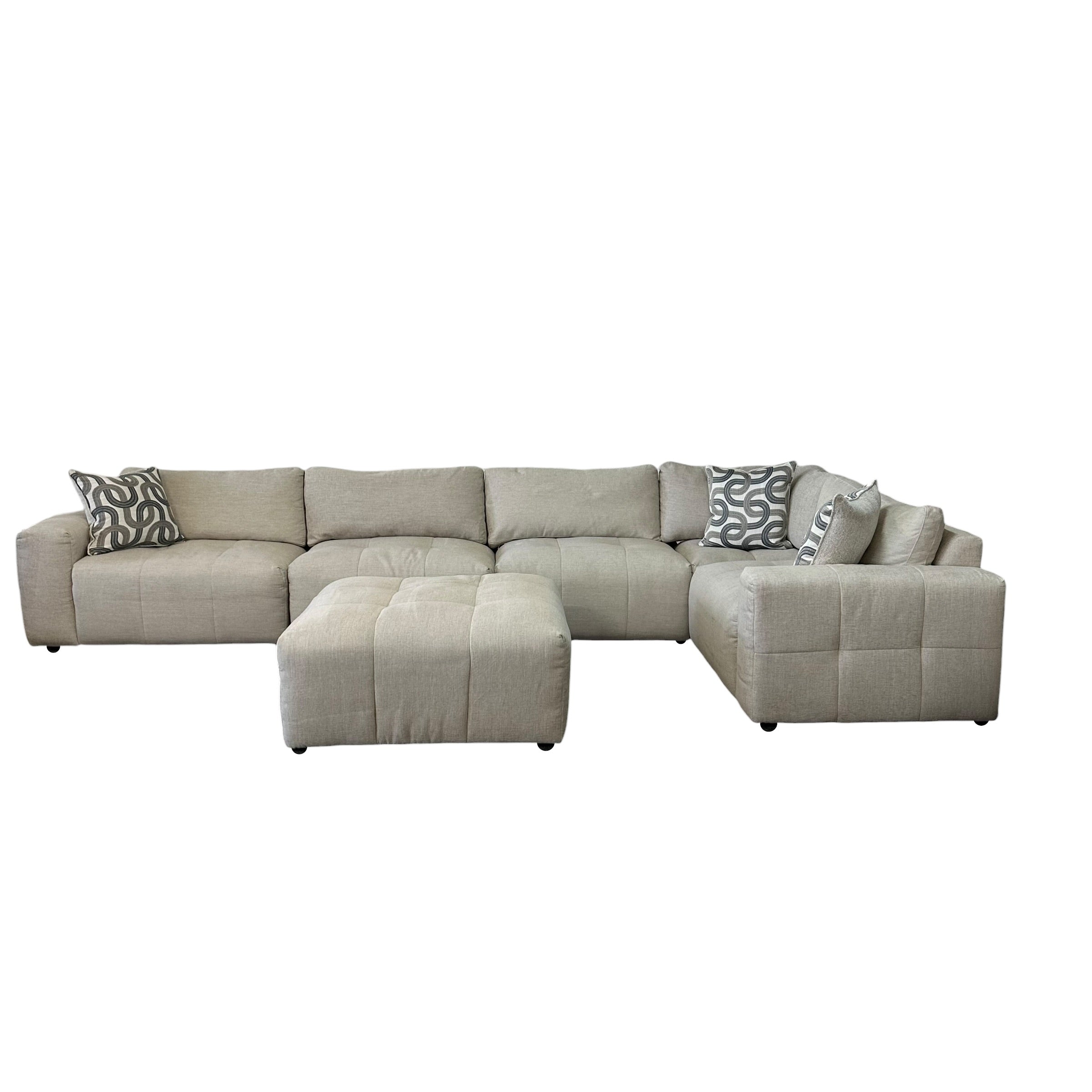 6 Pc Modular Sectional with Ottoman