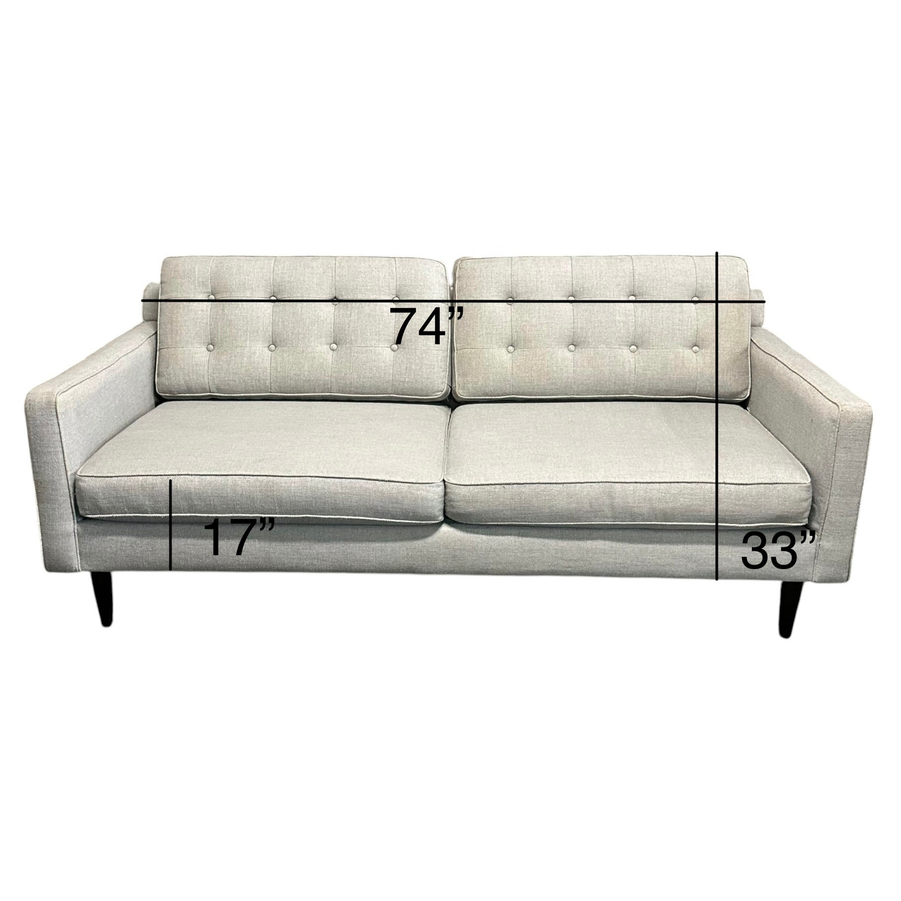 West Elm Sofa in Gray