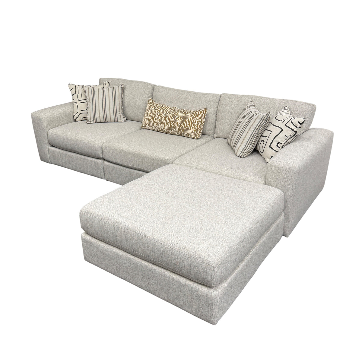 Mason Modular 3-Piece Sofa with Reversible Ottoman