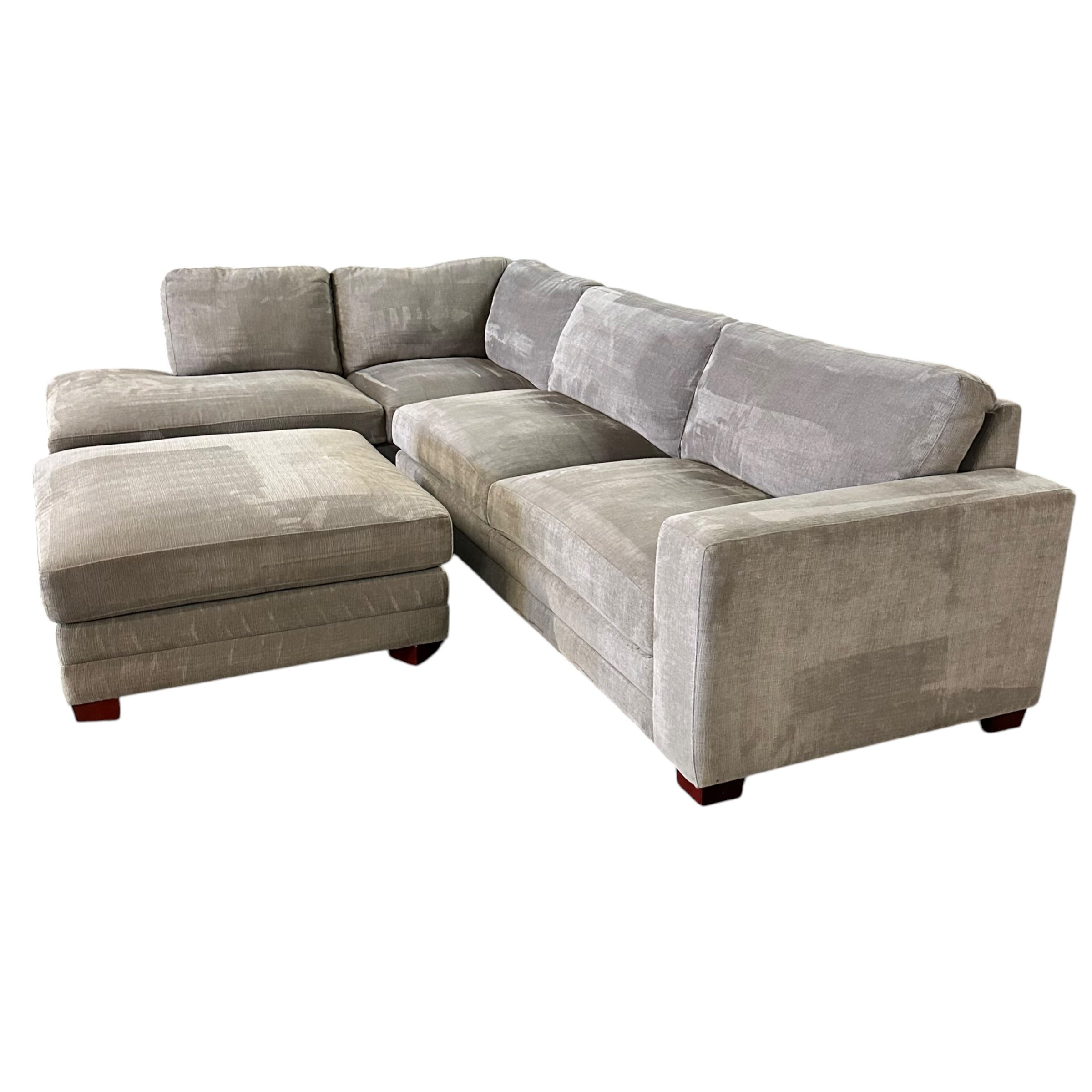 Sectional with LAF Bumper Chaise & Matching Ottoman