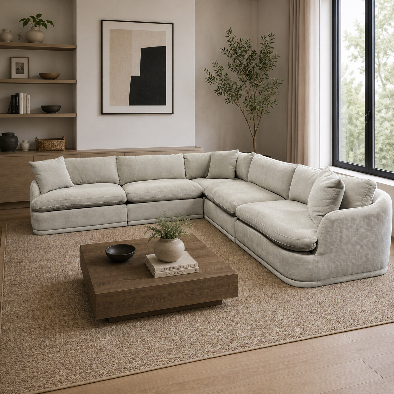 Aiden & Ivy Modular 5 Pc Sectional