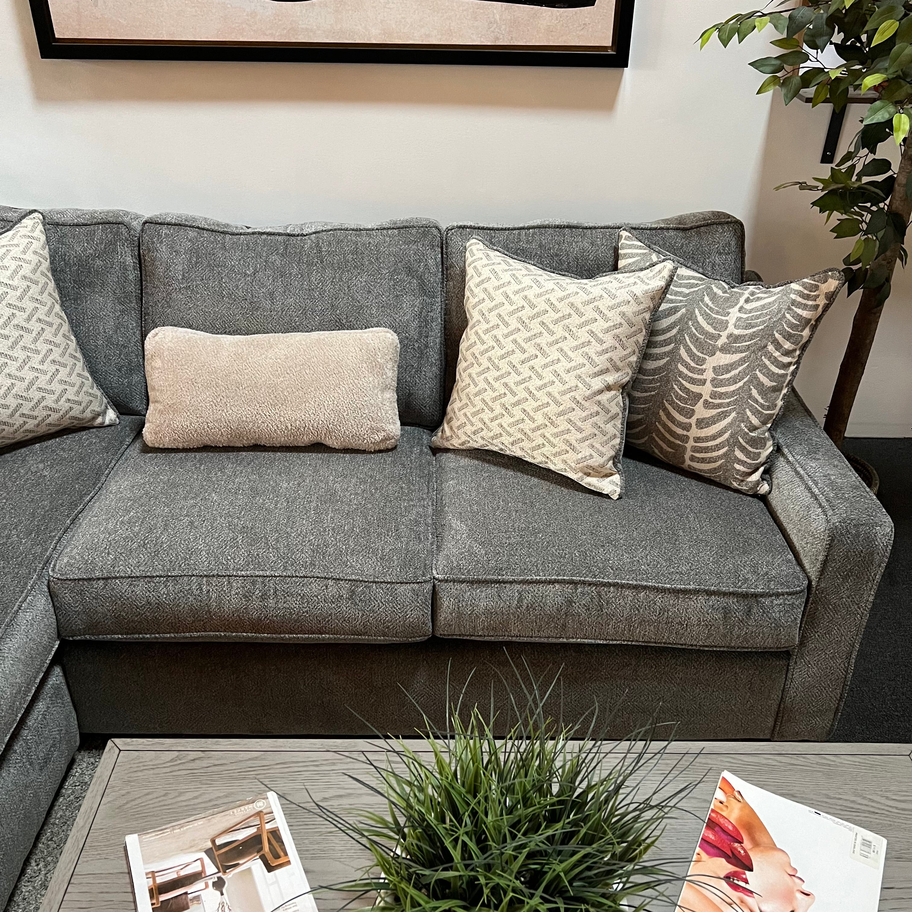 Slate Sectional Sofa with Reversible Chaise