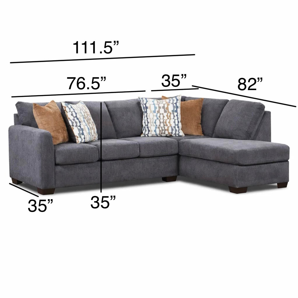 Westwood Sectional with Bumper Chaise