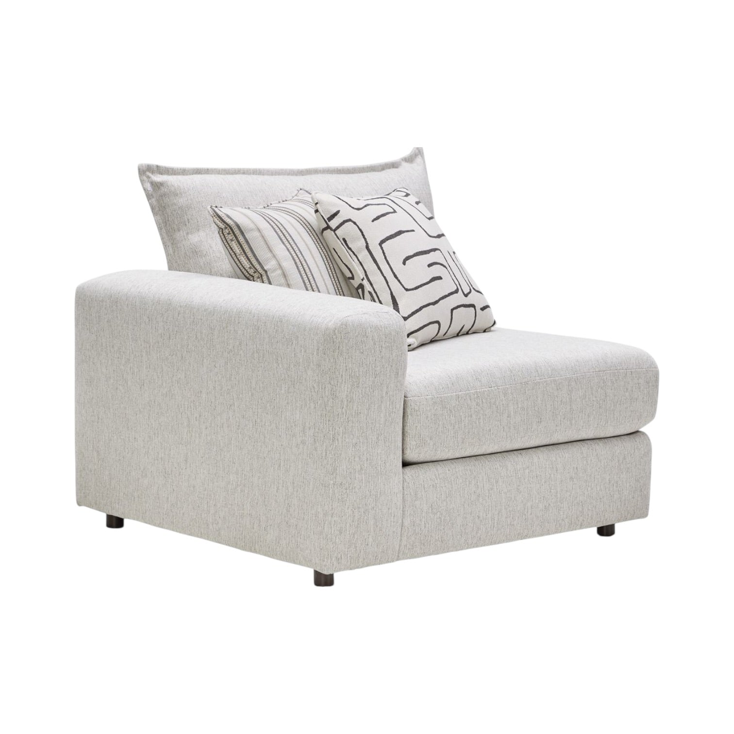 Summit Modular 4 Piece Sectional with Right Arm Facing Bumper Chaise
