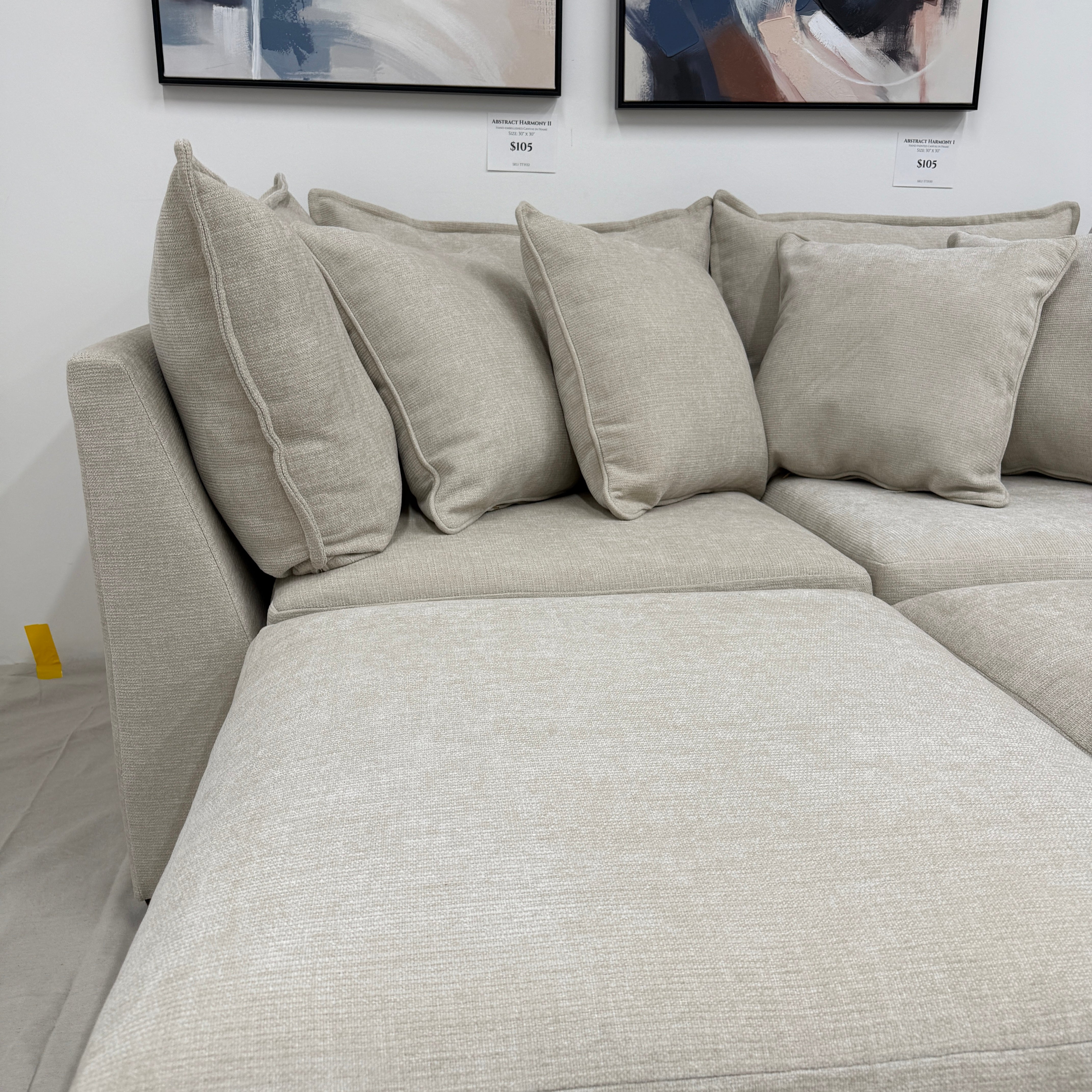 Alina 2 Pc Loveseat with Double Storage Ottomans
