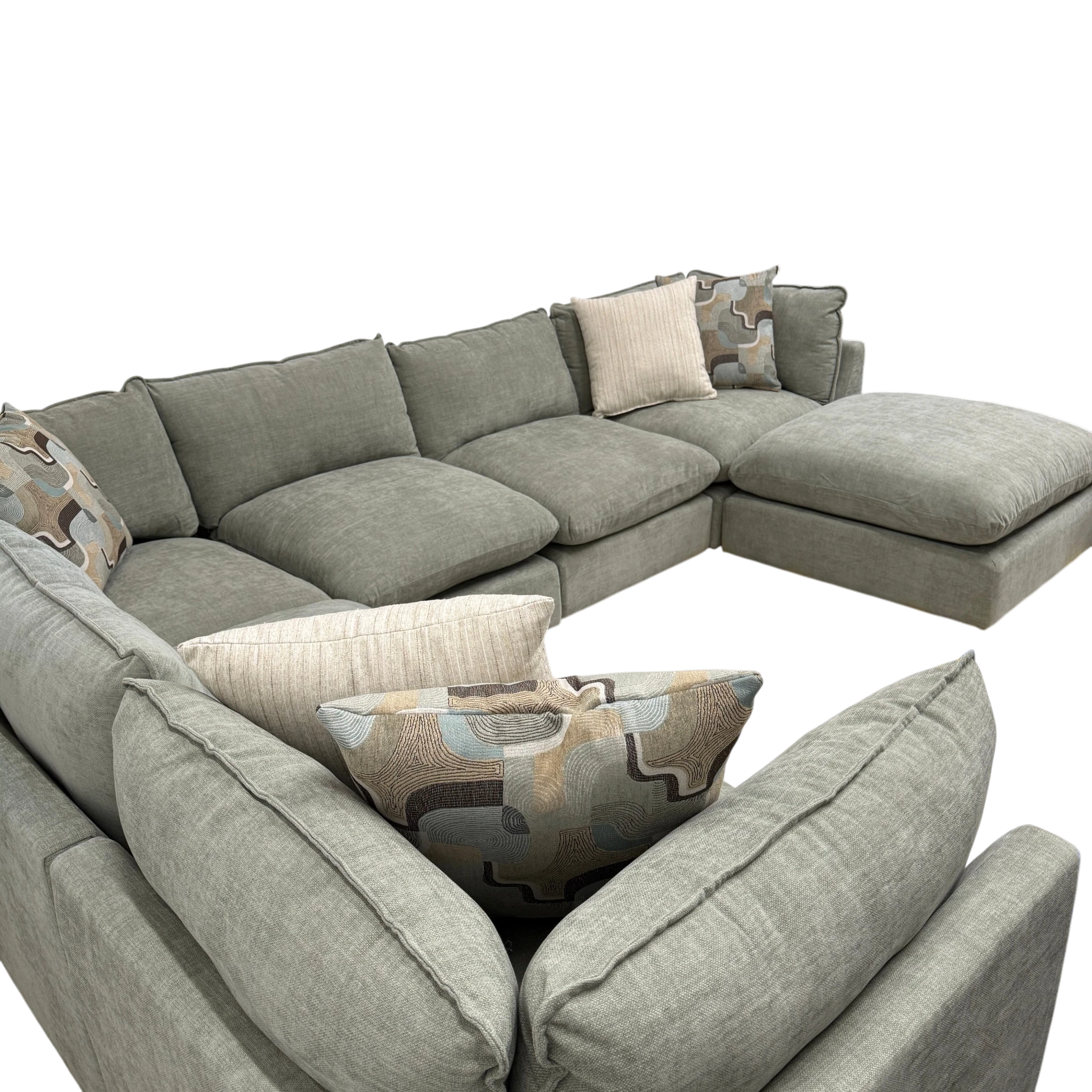 Willow 6-Piece U-Shaped Sectional with Ottoman