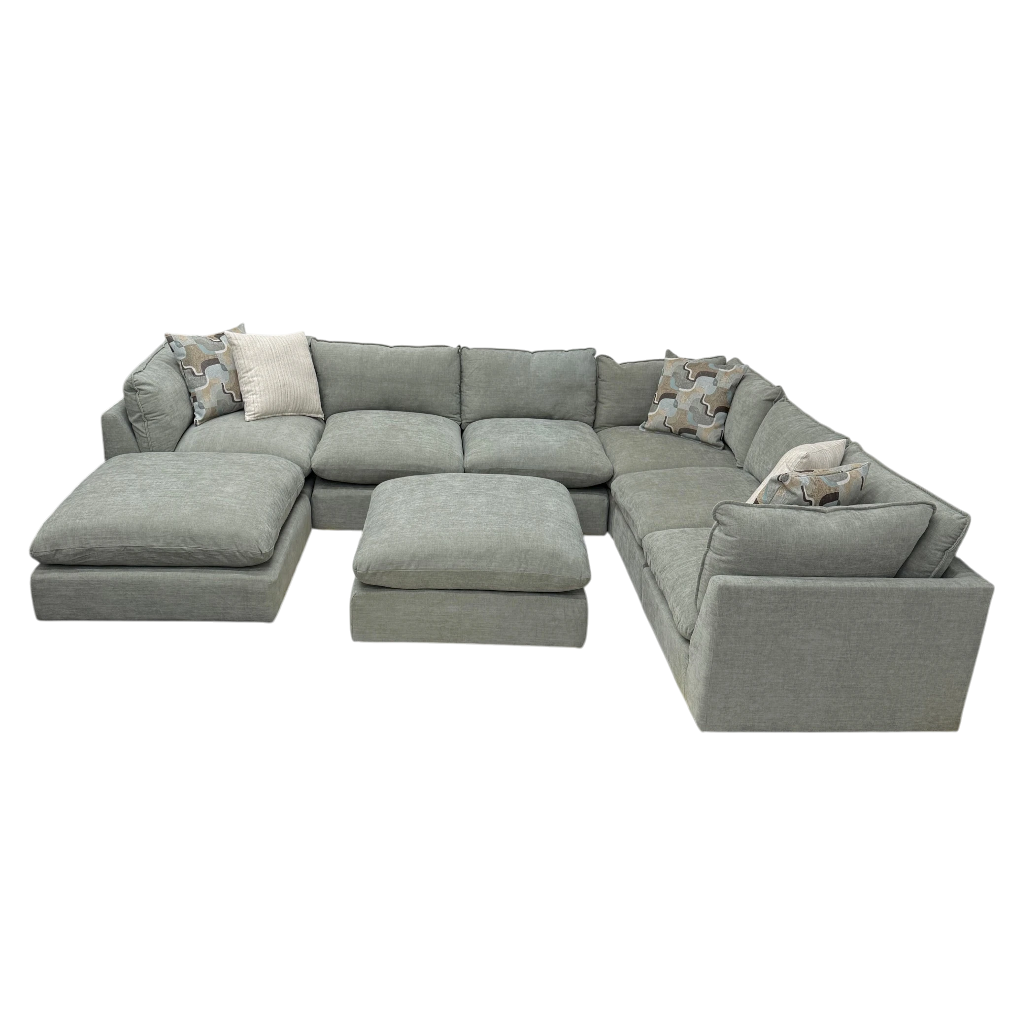 Willow 6-Piece Modular U-Shape Sectional with Two Ottomans