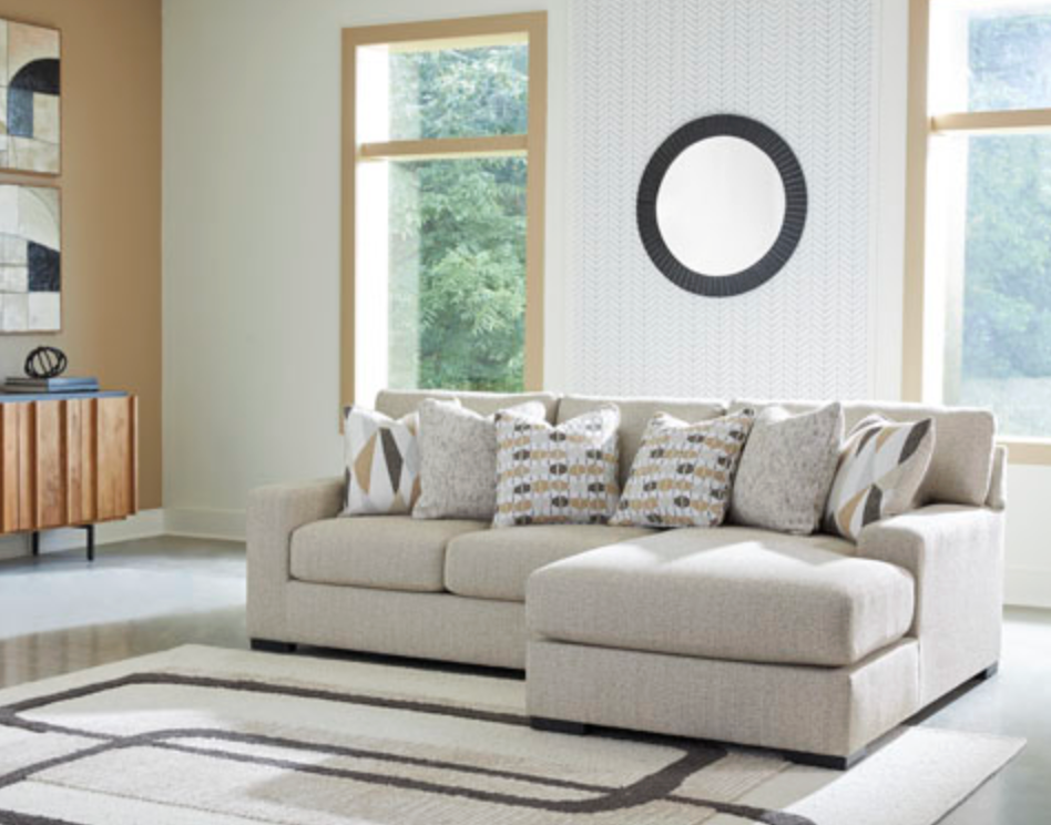 Avalon Sectional in Taupe with Right Chaise