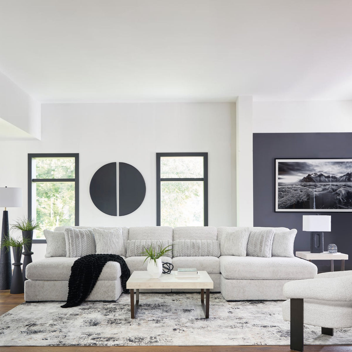 Celine 4-Piece Modular Double Chaise Sectional
