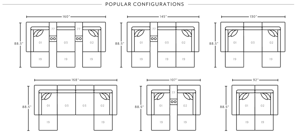 Dream Modular Sectional in Blue